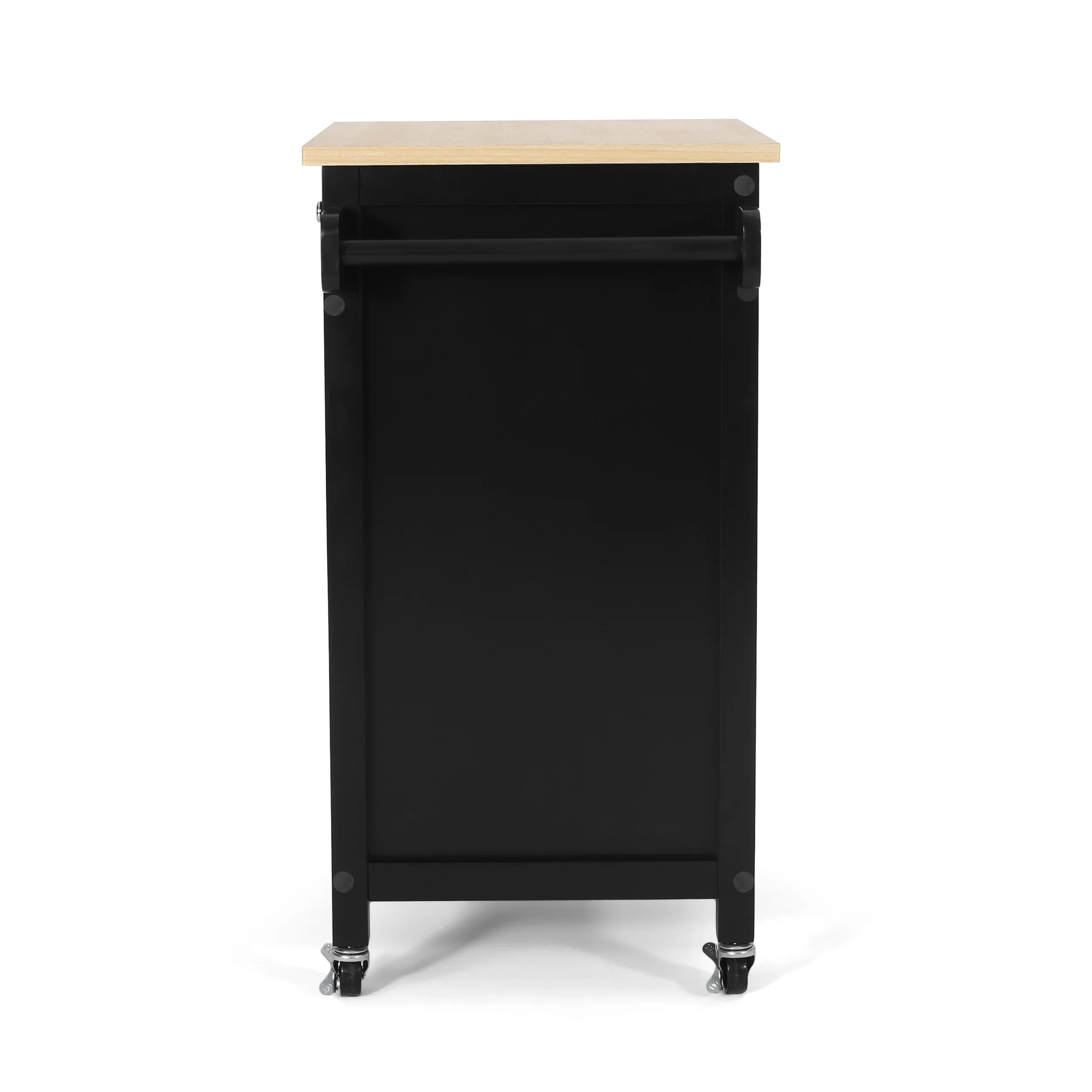 Medway Contemporary Glass Paneled Kitchen Cart - furnishings