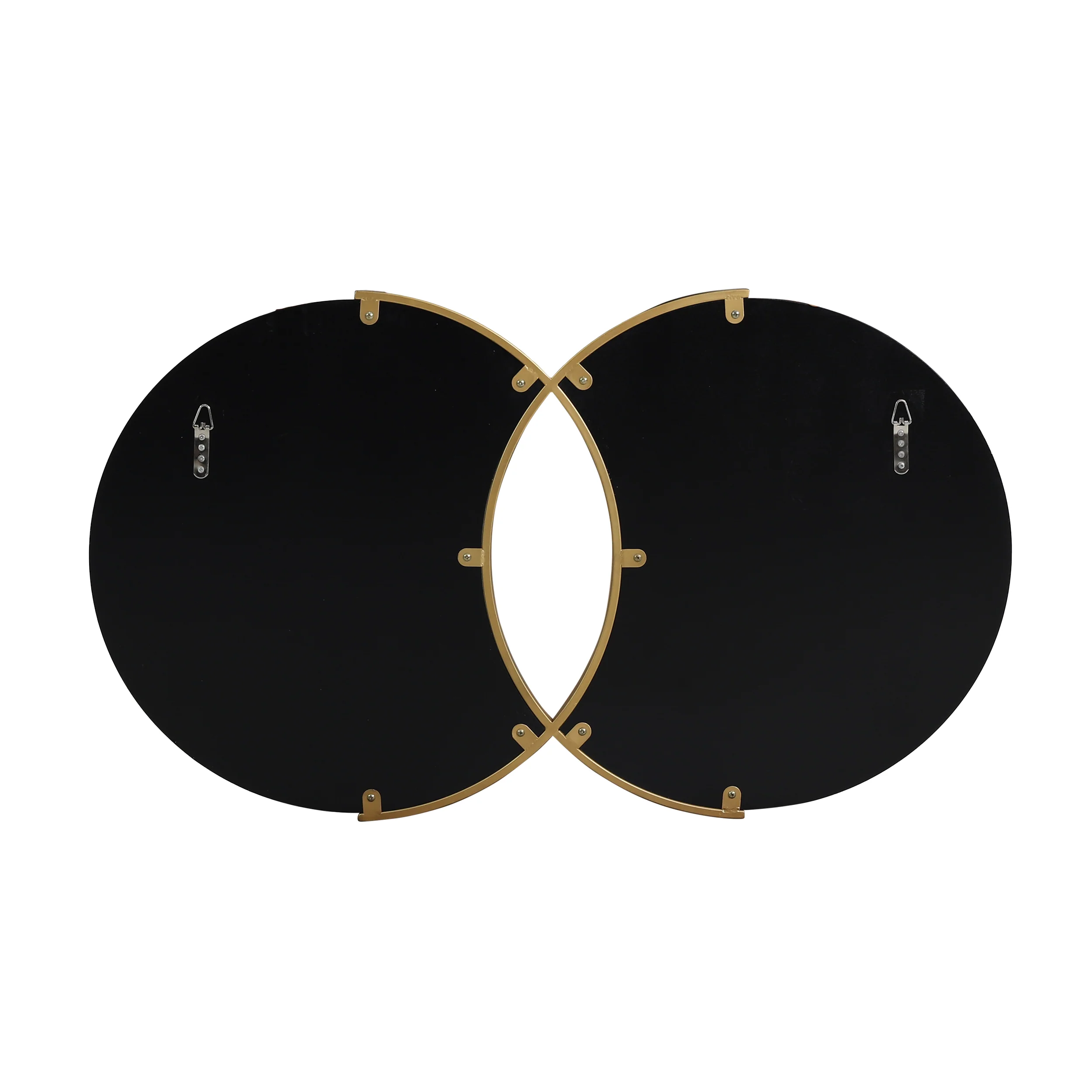 Medlock Modern Glam Overlapping Round Wall Mirror - furnishings