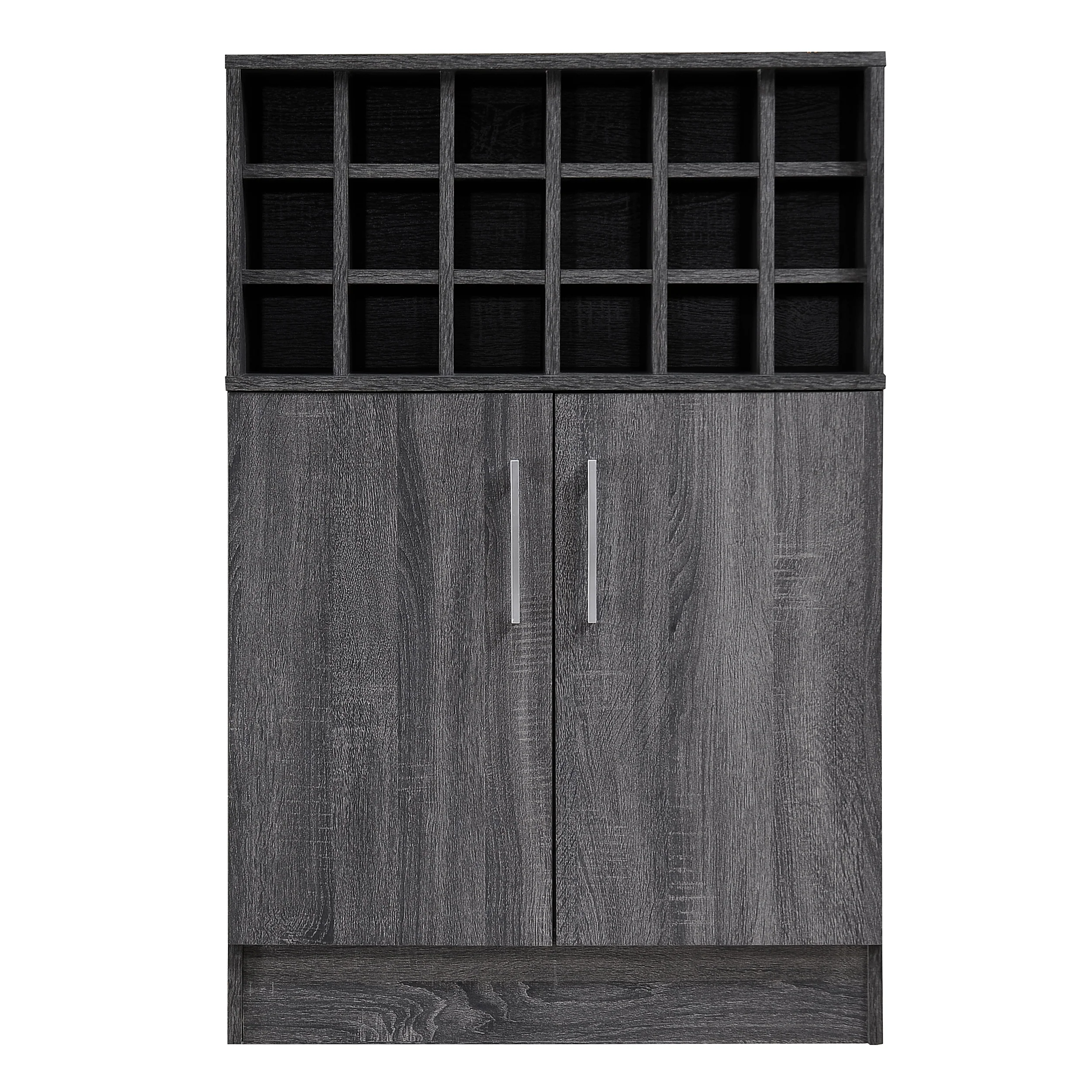 Ridgecrest Mid Century Modern Wine Rack Bar Cabinet - furnishings
