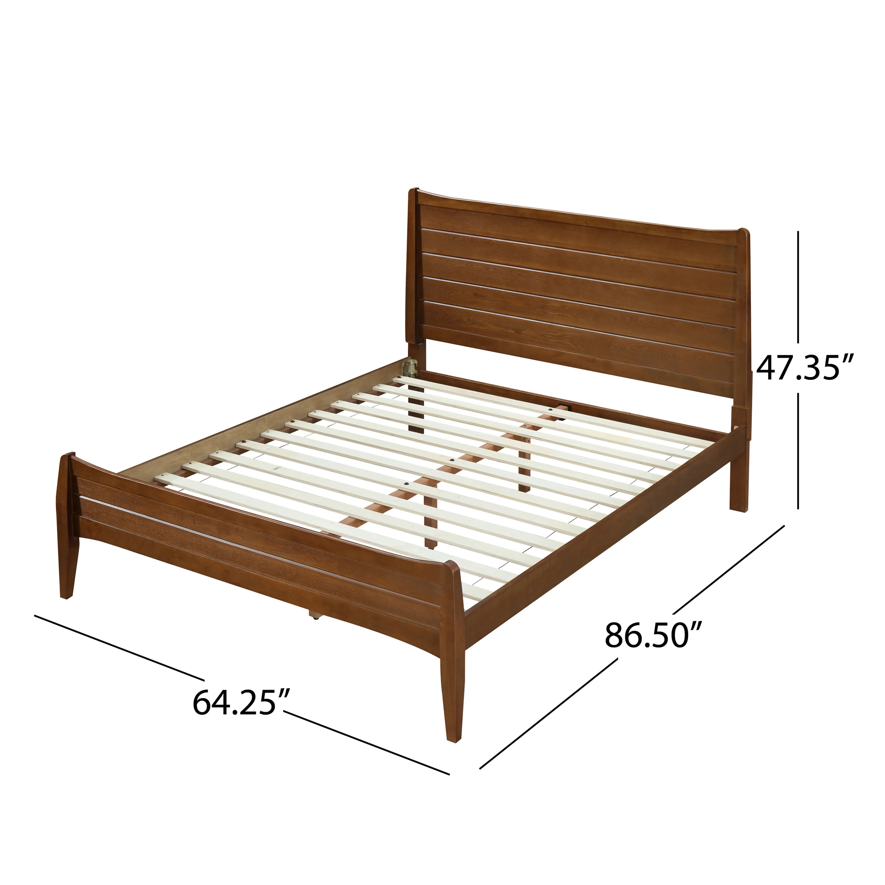 Lakshana Rustic Wooden Queen Platform Bed - furnishings