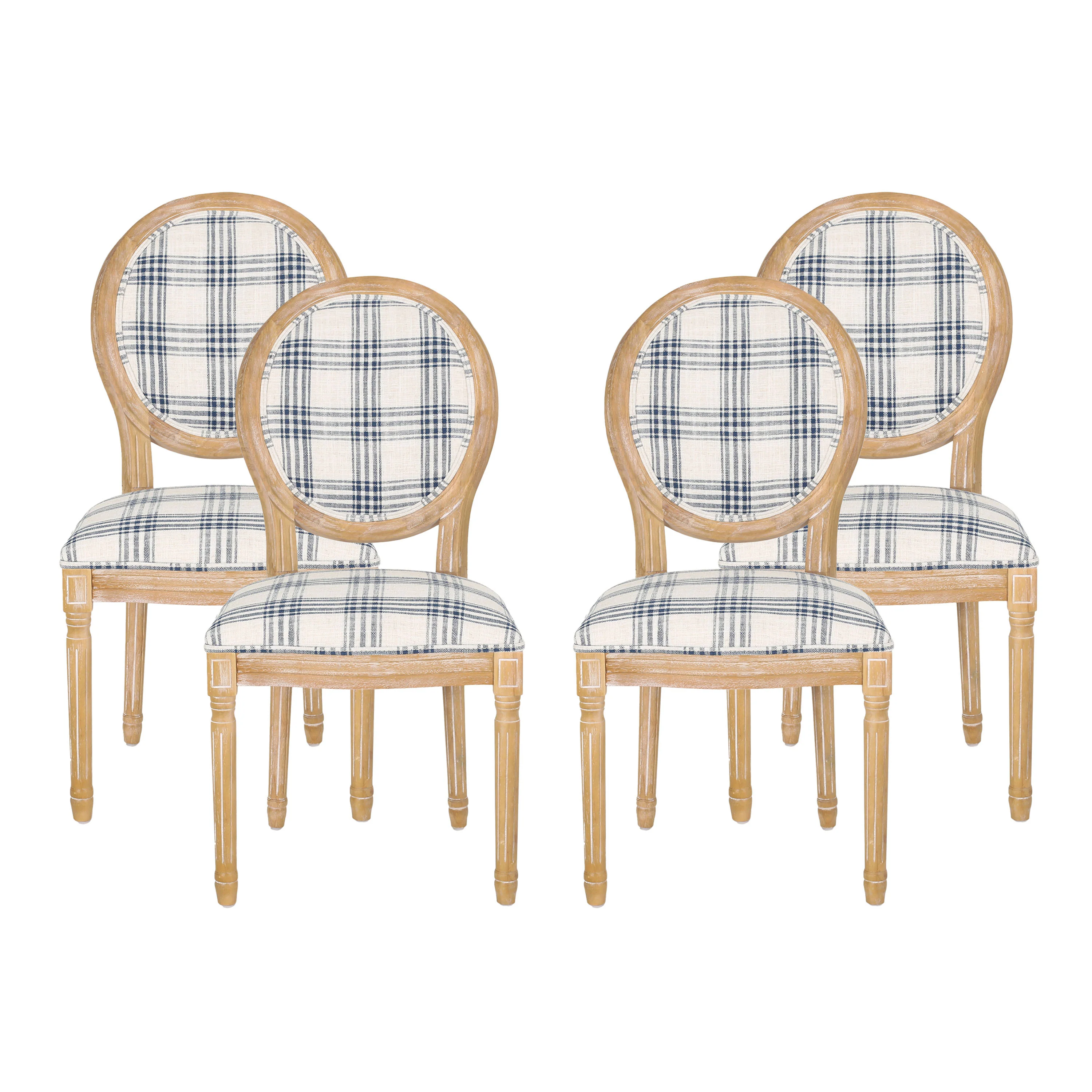 Lariya French Country Fabric Dining Chairs - furnishings