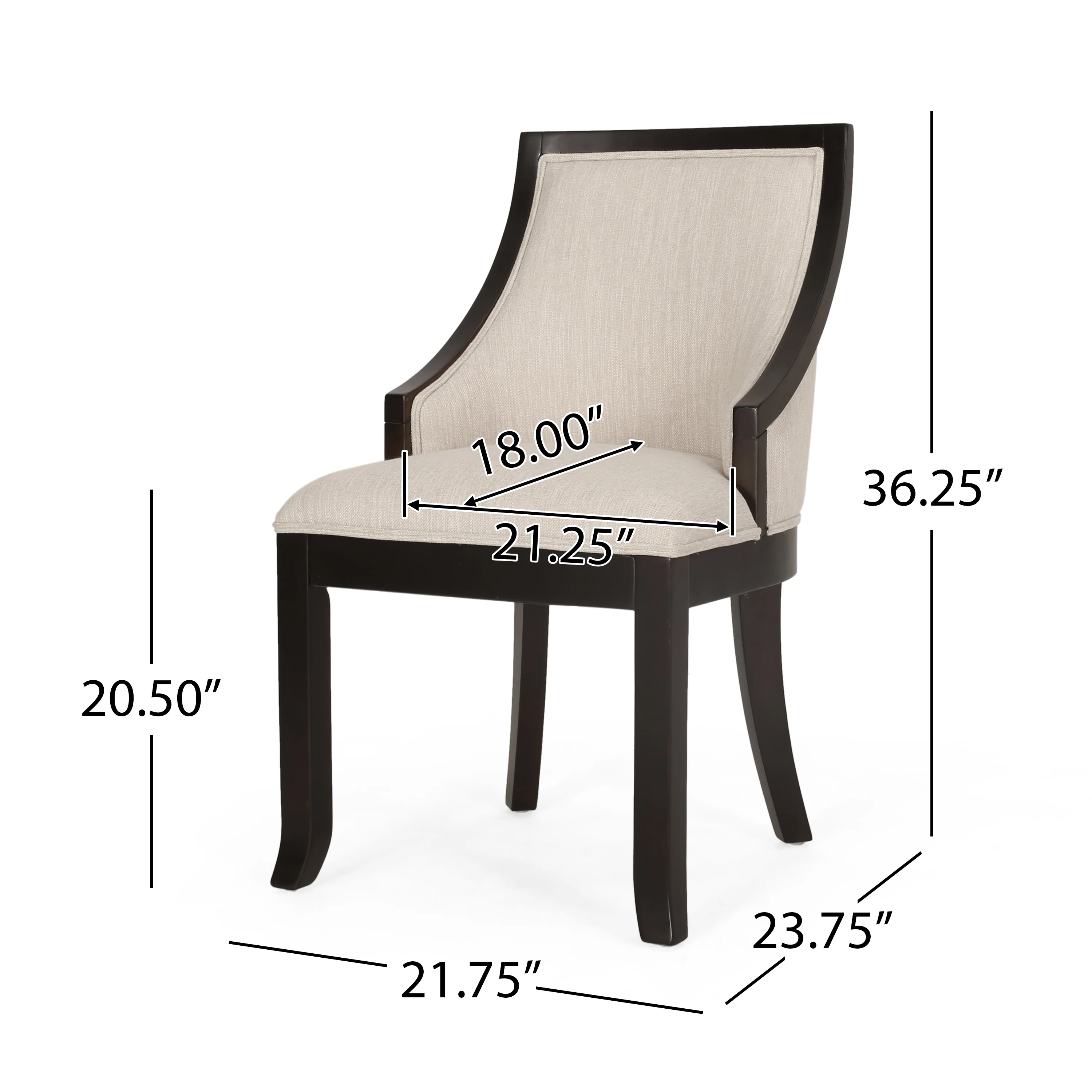 Monita Contemporary Upholstered Birch Wood Dining Chairs, Set of 2 - furnishings
