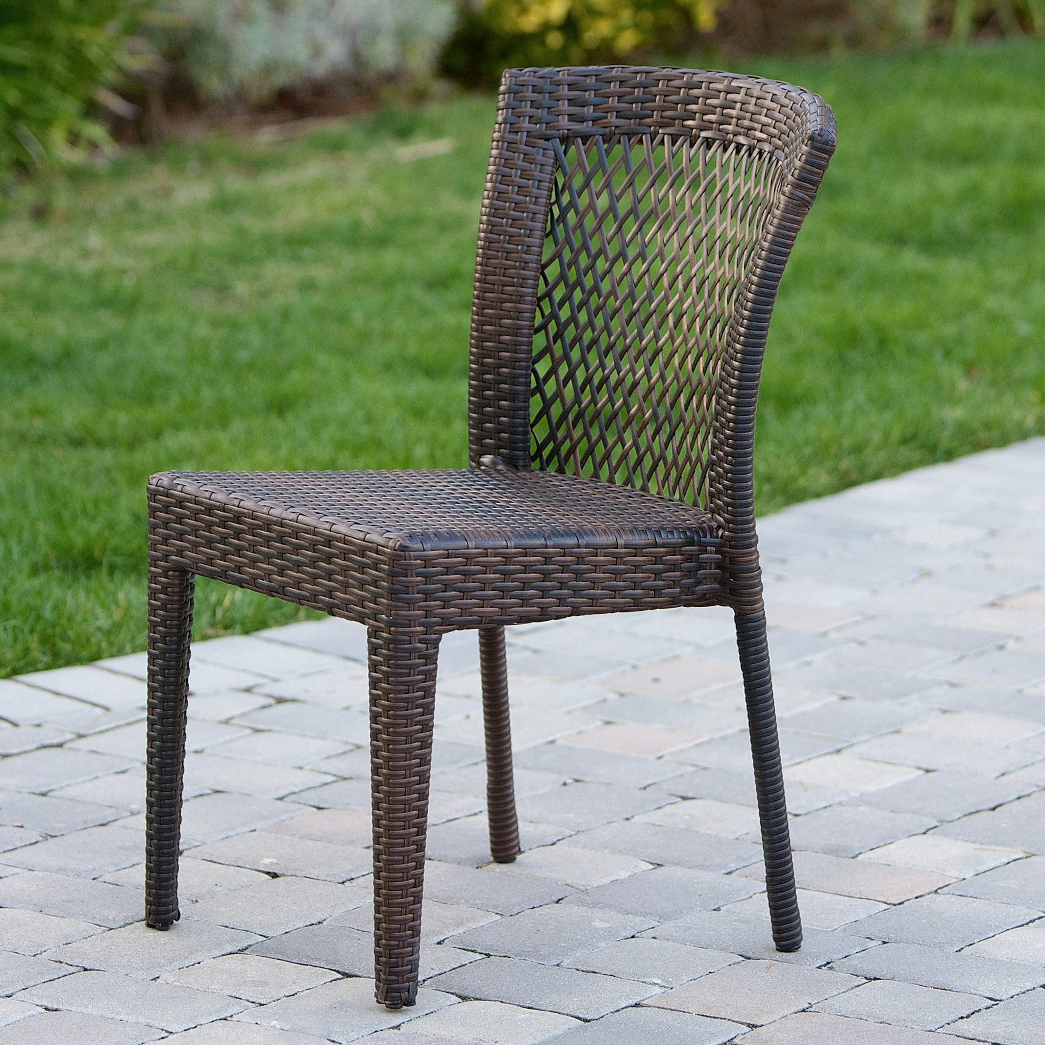 Dana Point 7-pc Outdoor Patio Furniture Brown Wicker Dining Set - furnishings