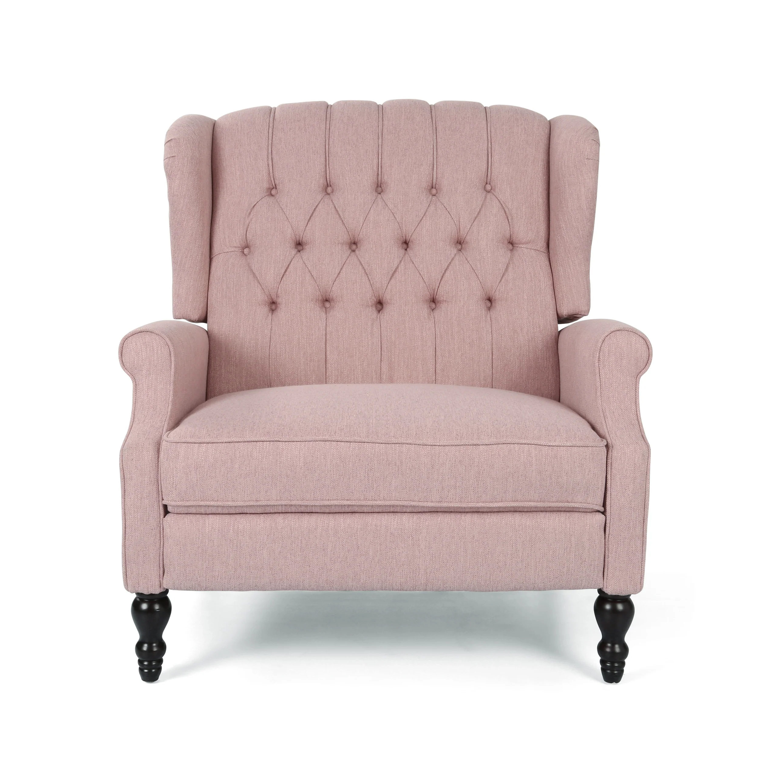Salome Oversized Tufted Wingback Fabric Push Back Recliner - furnishings