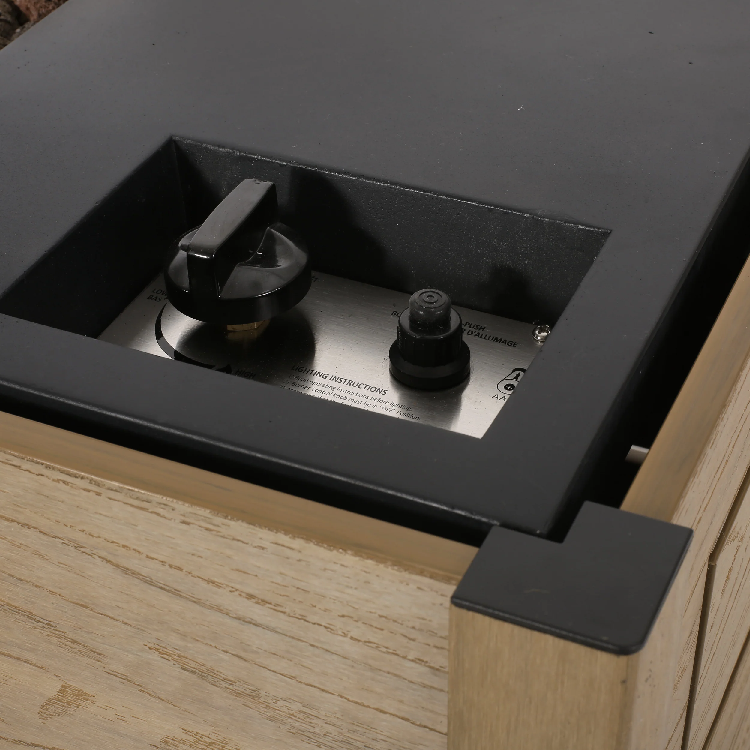 Suches Archie Outdoor 40,000 BTU Rectangle Fire Pit - furnishings