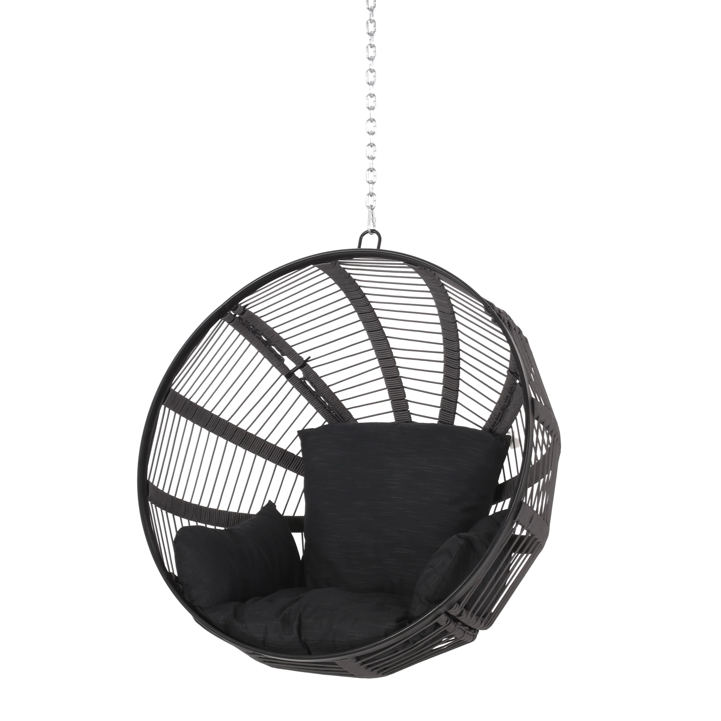 Therese Outdoor/Indoor Rope Weave Hanging Chair with 8 Foot Chain (NO STAND) - furnishings
