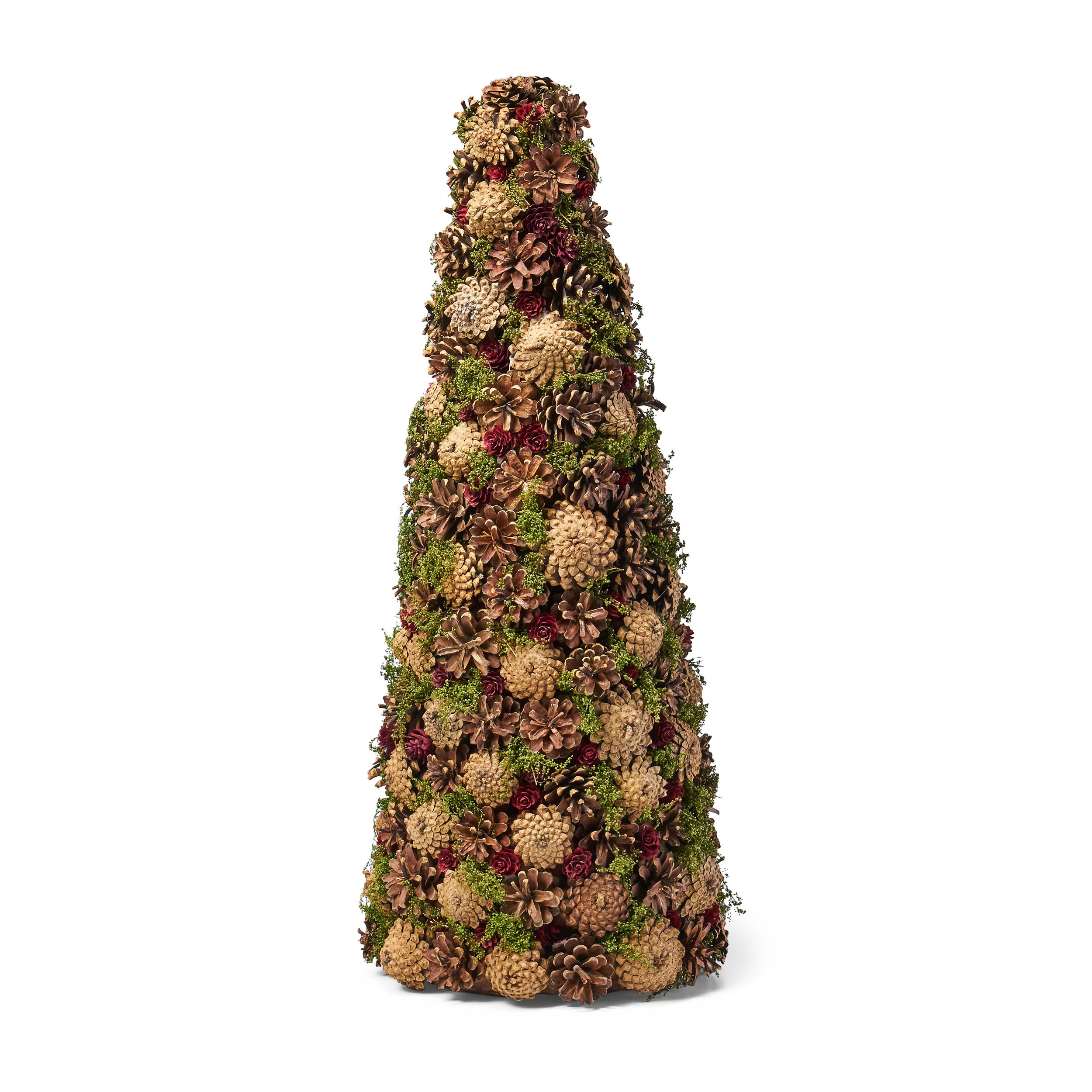 Artificial Pre Decorated Pinecone Tabletop Christmas Tree - furnishings