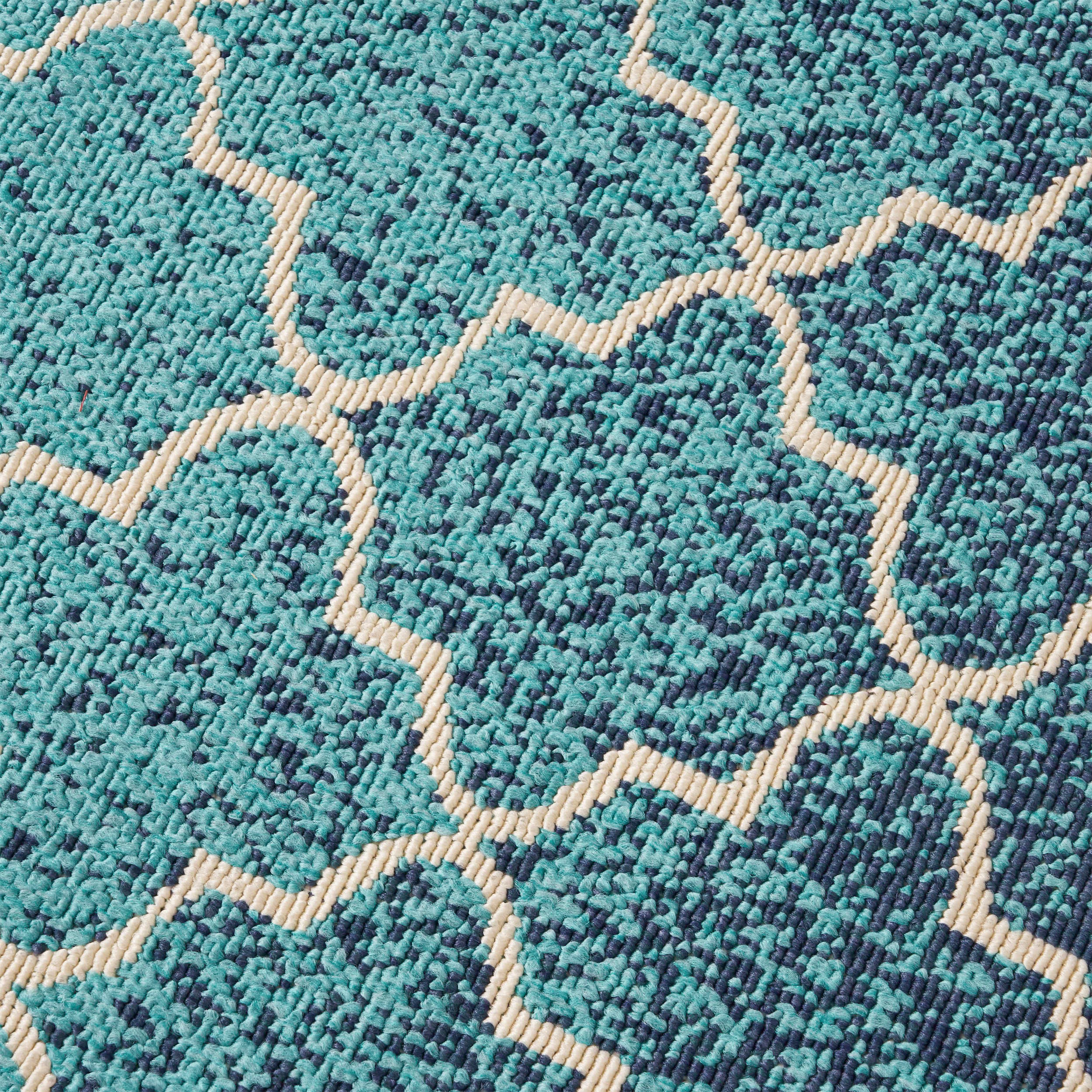Sweety Outdoor Ombre Area Rug, Blue and Ivory - furnishings
