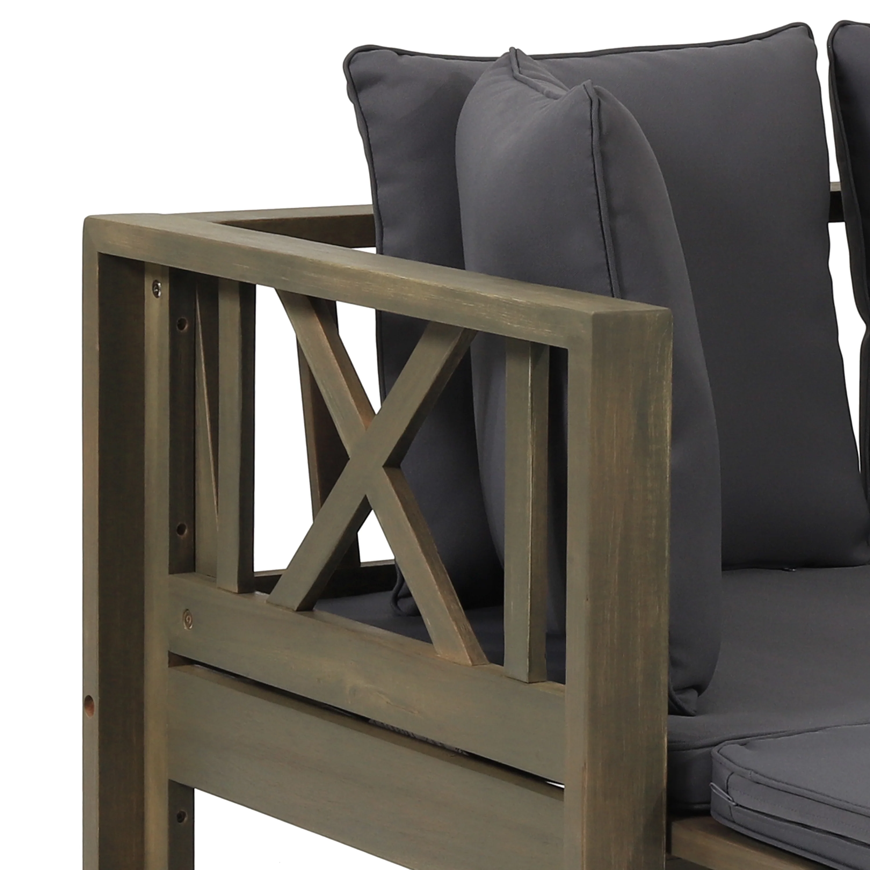 Camille Outdoor Extendable Acacia Wood Daybed Sofa - furnishings