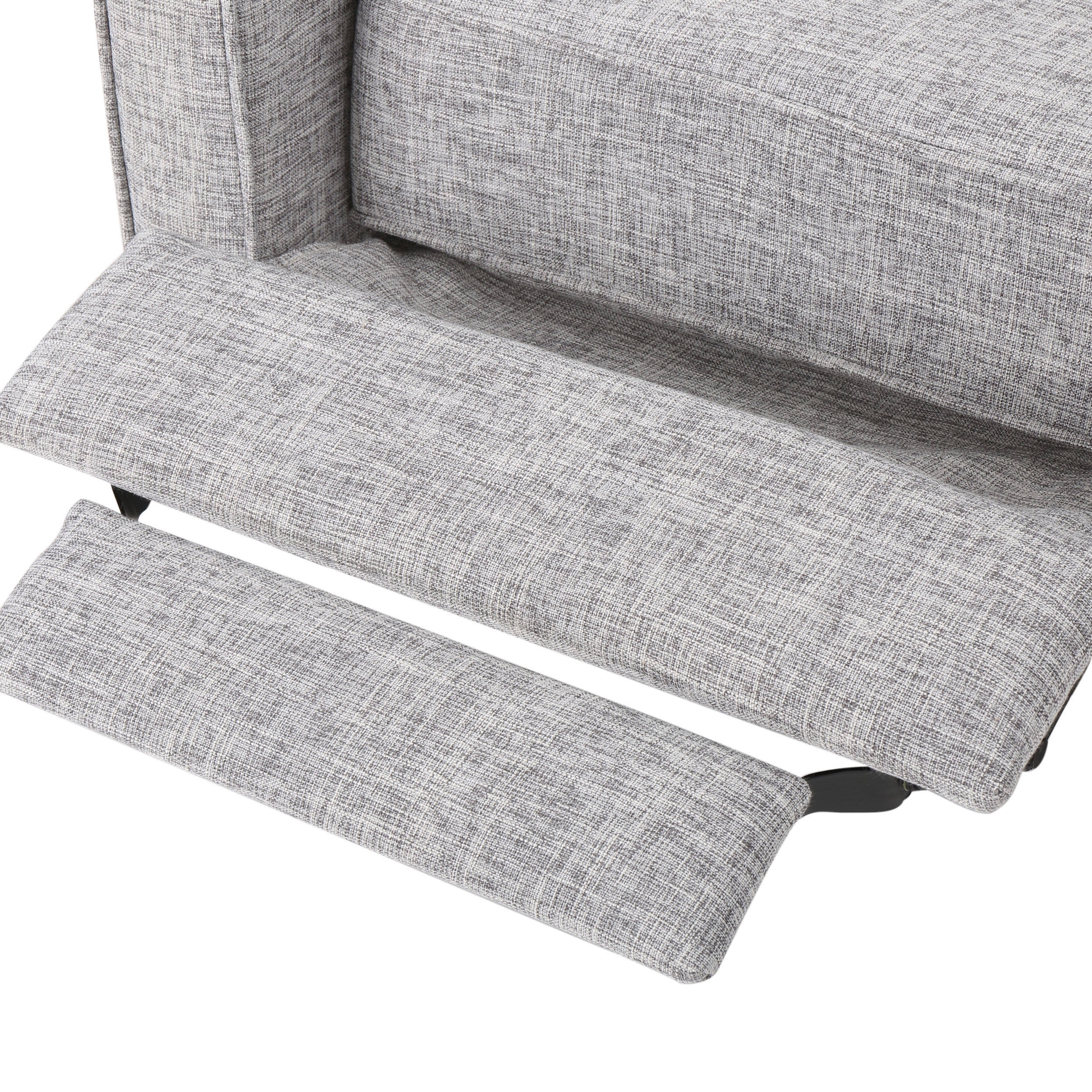 Macedonia Mid Century Modern Tufted Back Fabric Recliner - furnishings