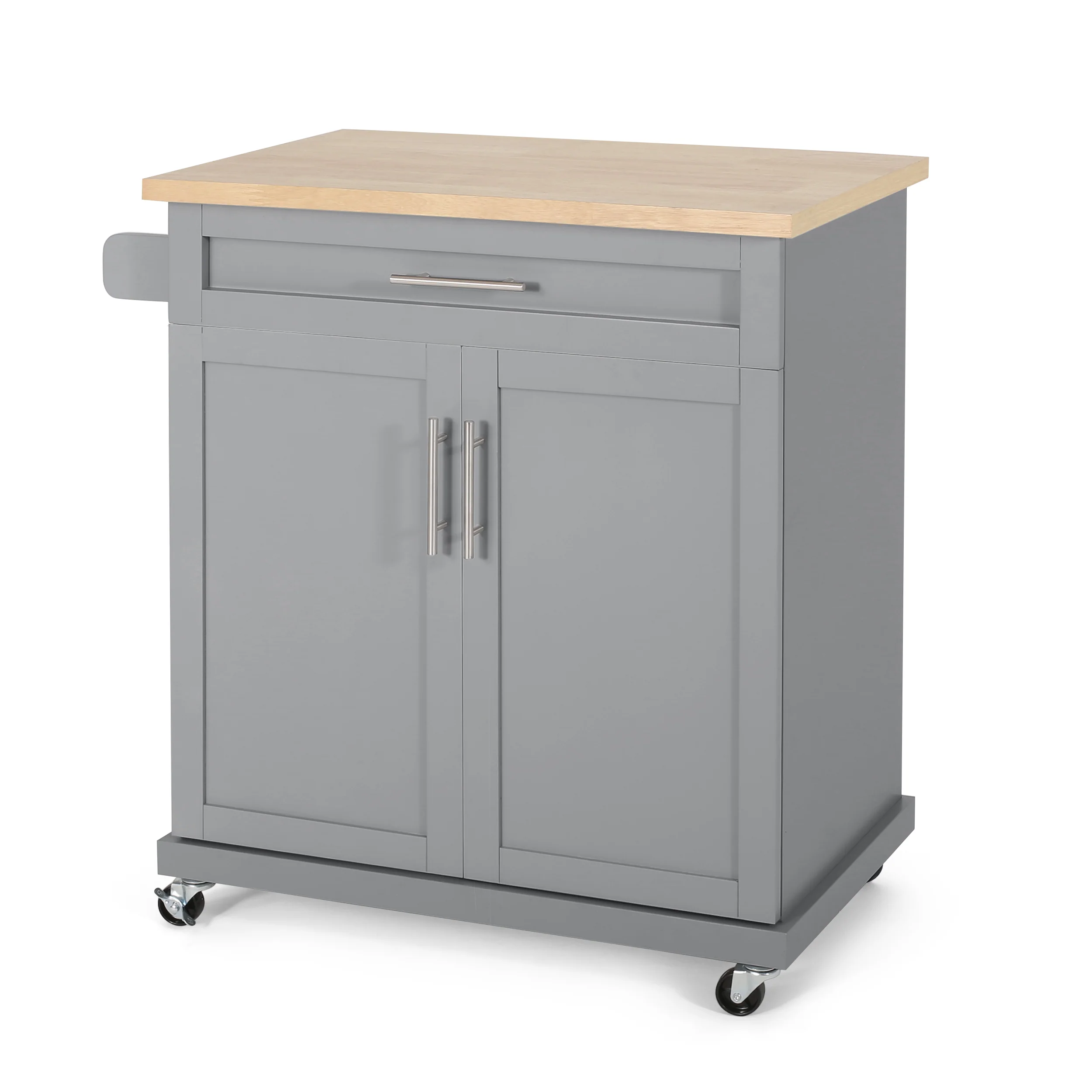 Negley Contemporary Kitchen Cart with Wheels - furnishings