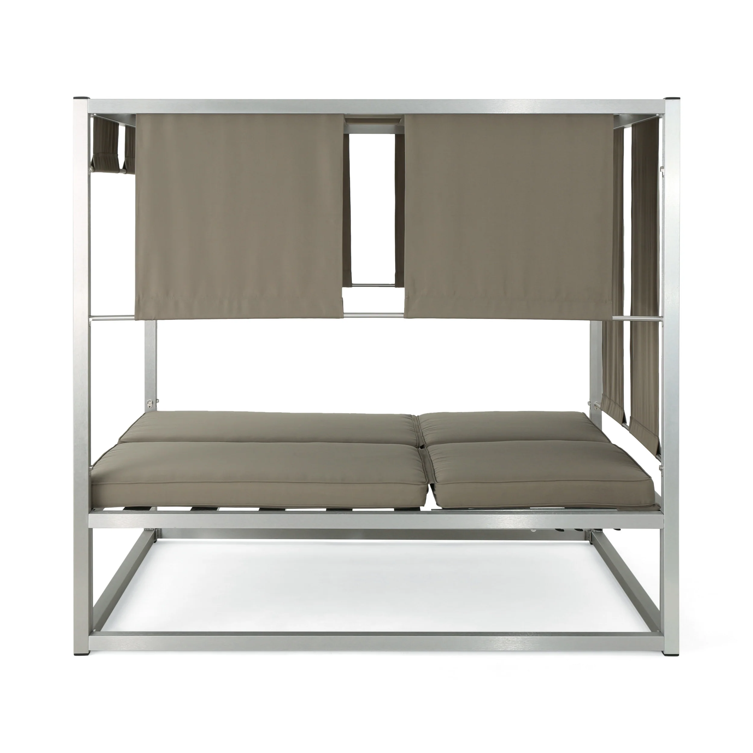 Amos Outdoor Aluminum Daybed with Canopy - furnishings