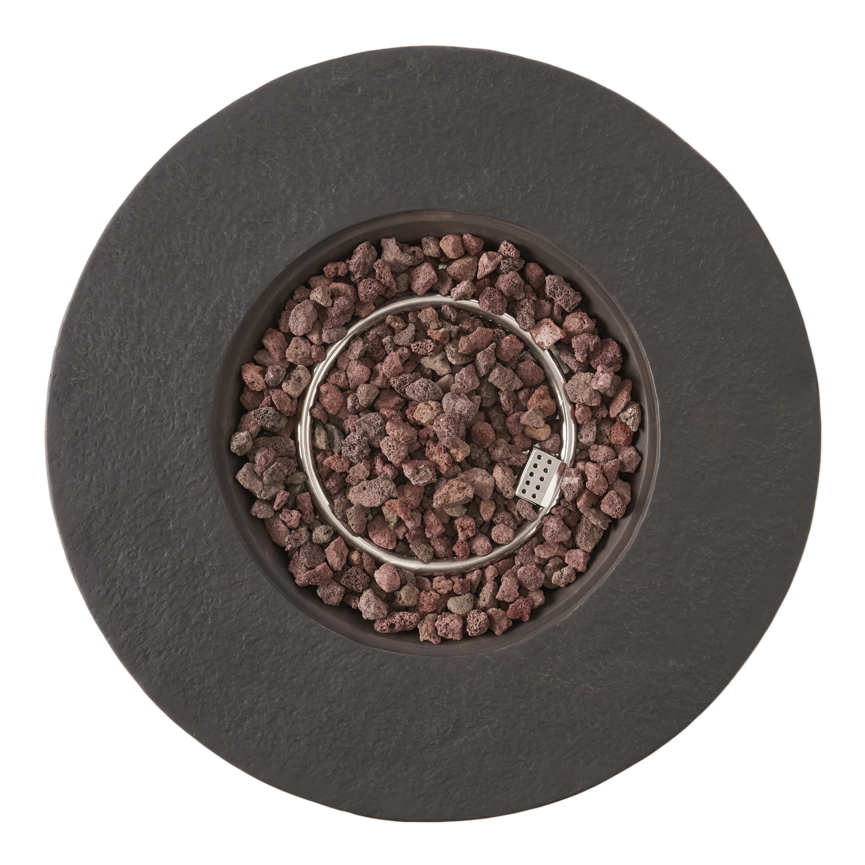 Troy Outdoor 40,000 BTU Lightweight Concrete Circular Fire Pit (No Tank Holder), Stone Finish - furnishings