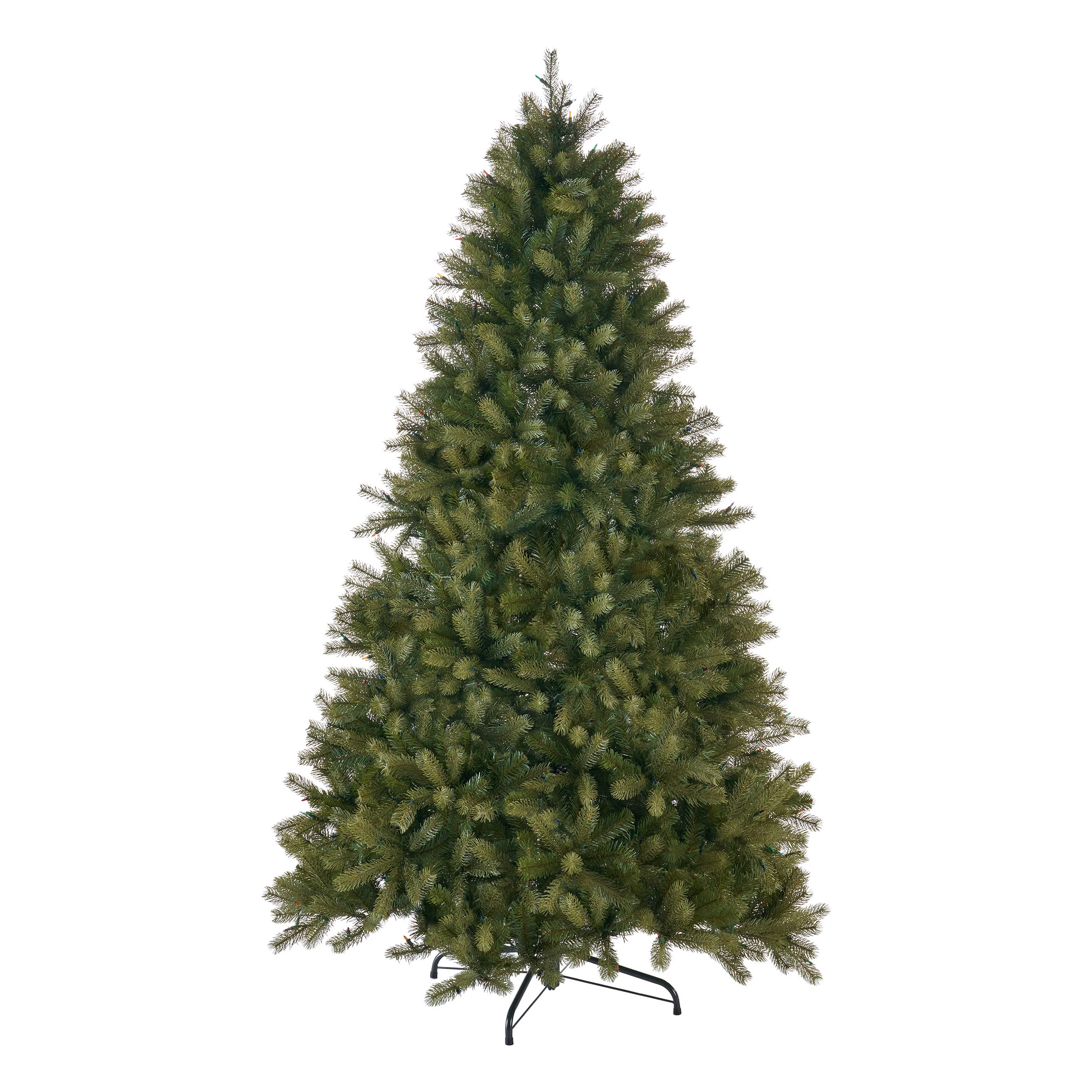 7-Foot Mixed Spruce Hinged Artificial Christmas Tree - furnishings
