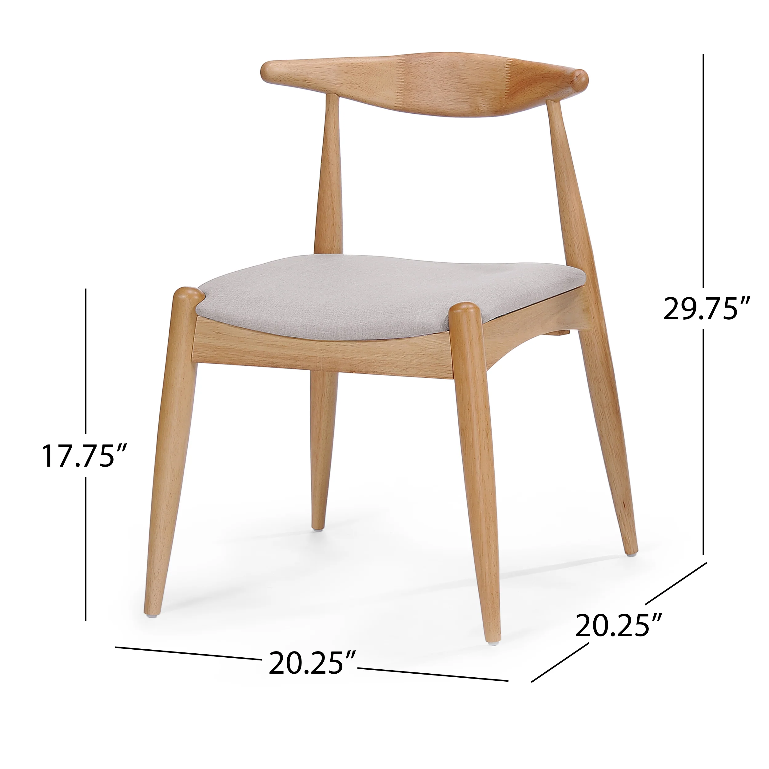 Francaise Mid-Century Oak Finish 5 Piece Dining Set - furnishings