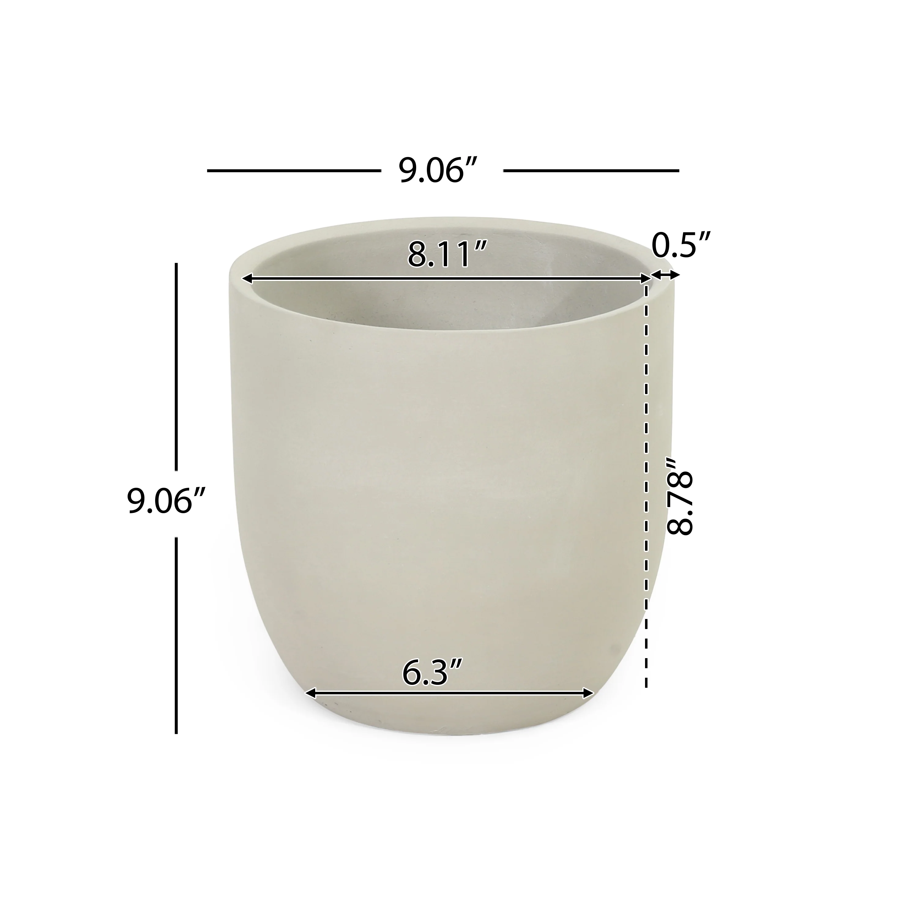 Rochelle Outdoor Lightweight Concrete Planter - furnishings