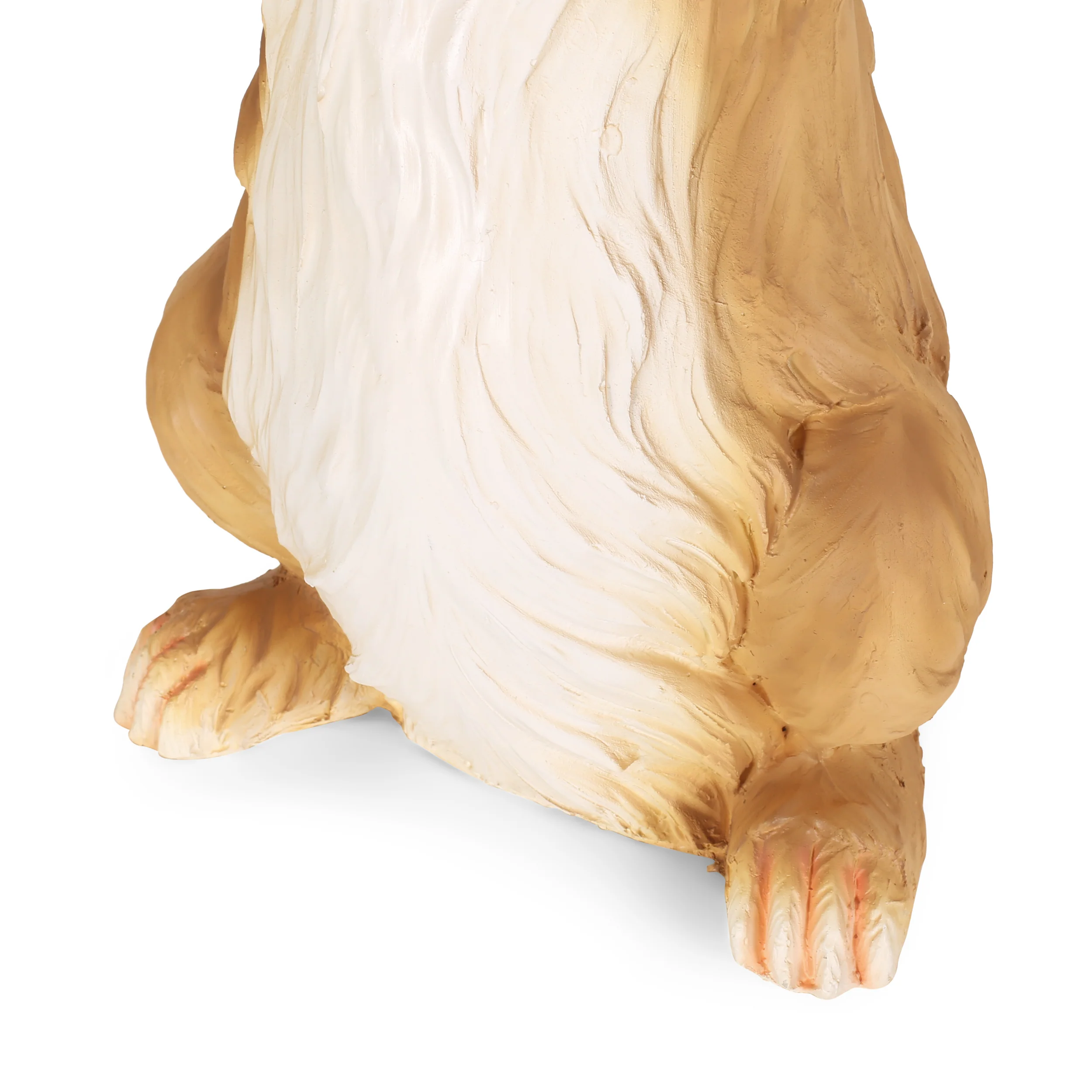 Biddle Outdoor Rabbit Garden Statue, White and Brown - furnishings