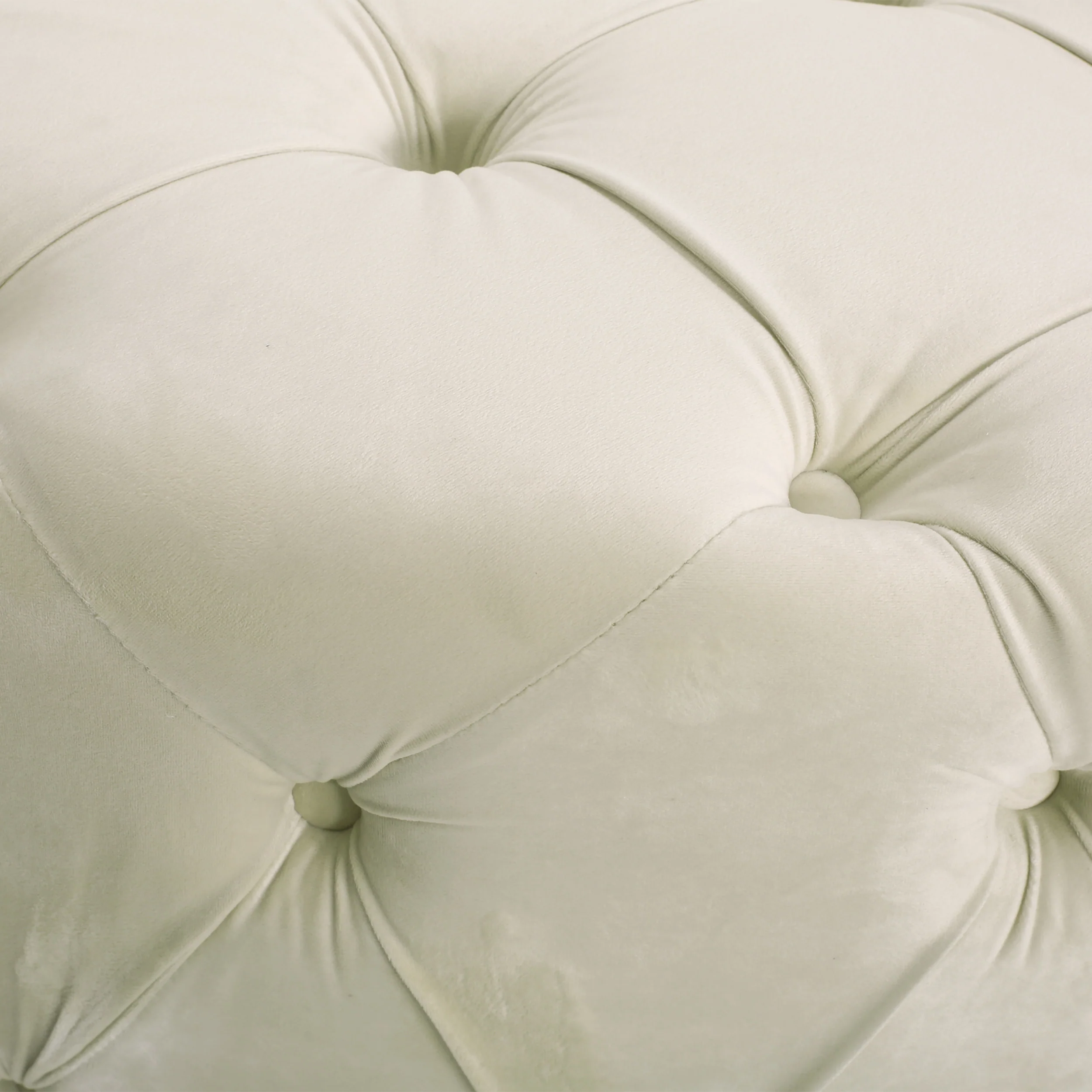 Kaung Modern Glam Round Tufted Velvet Ottoman Coffee Table - furnishings