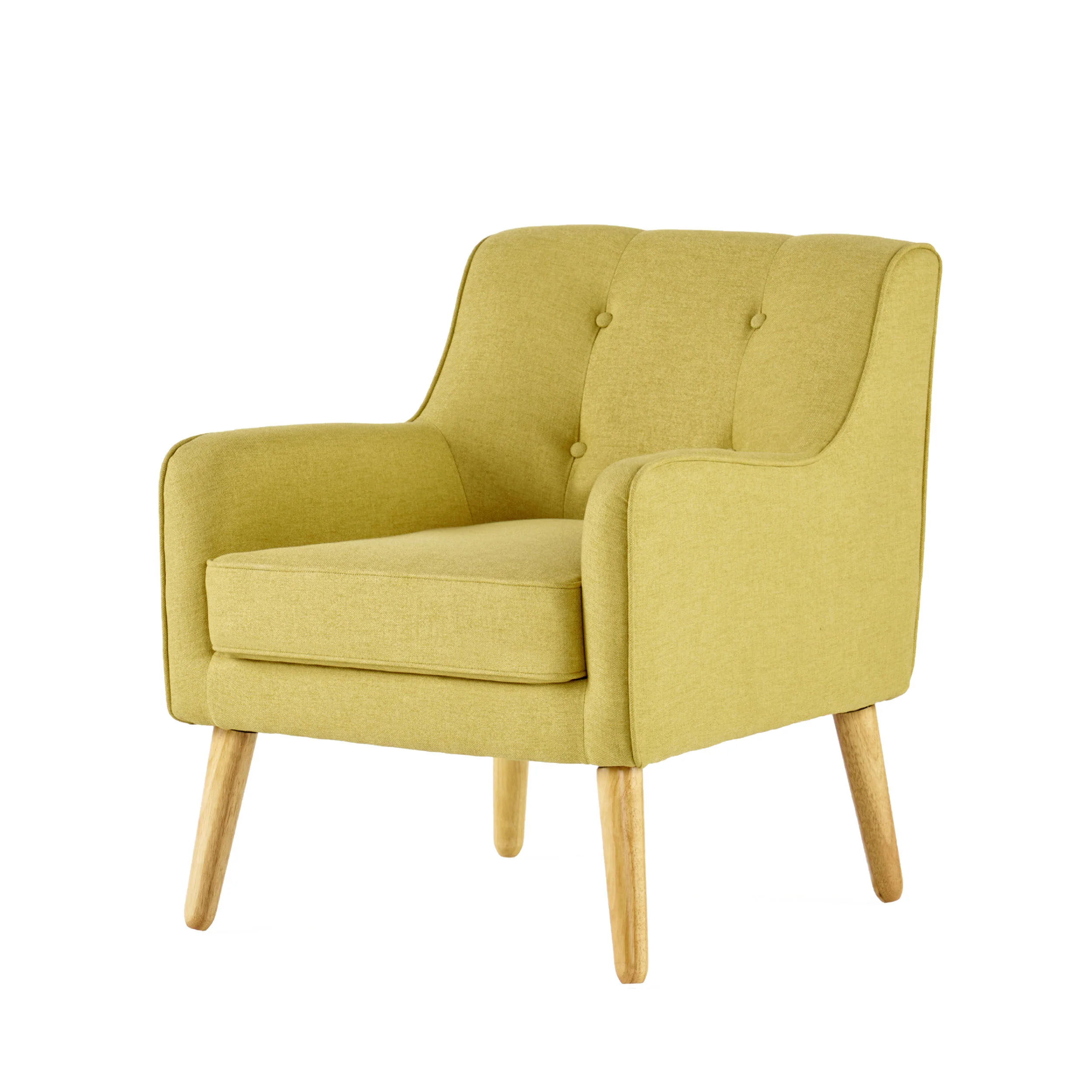 Fontinella Mid Century Tufted Back Fabric Arm Chair - furnishings