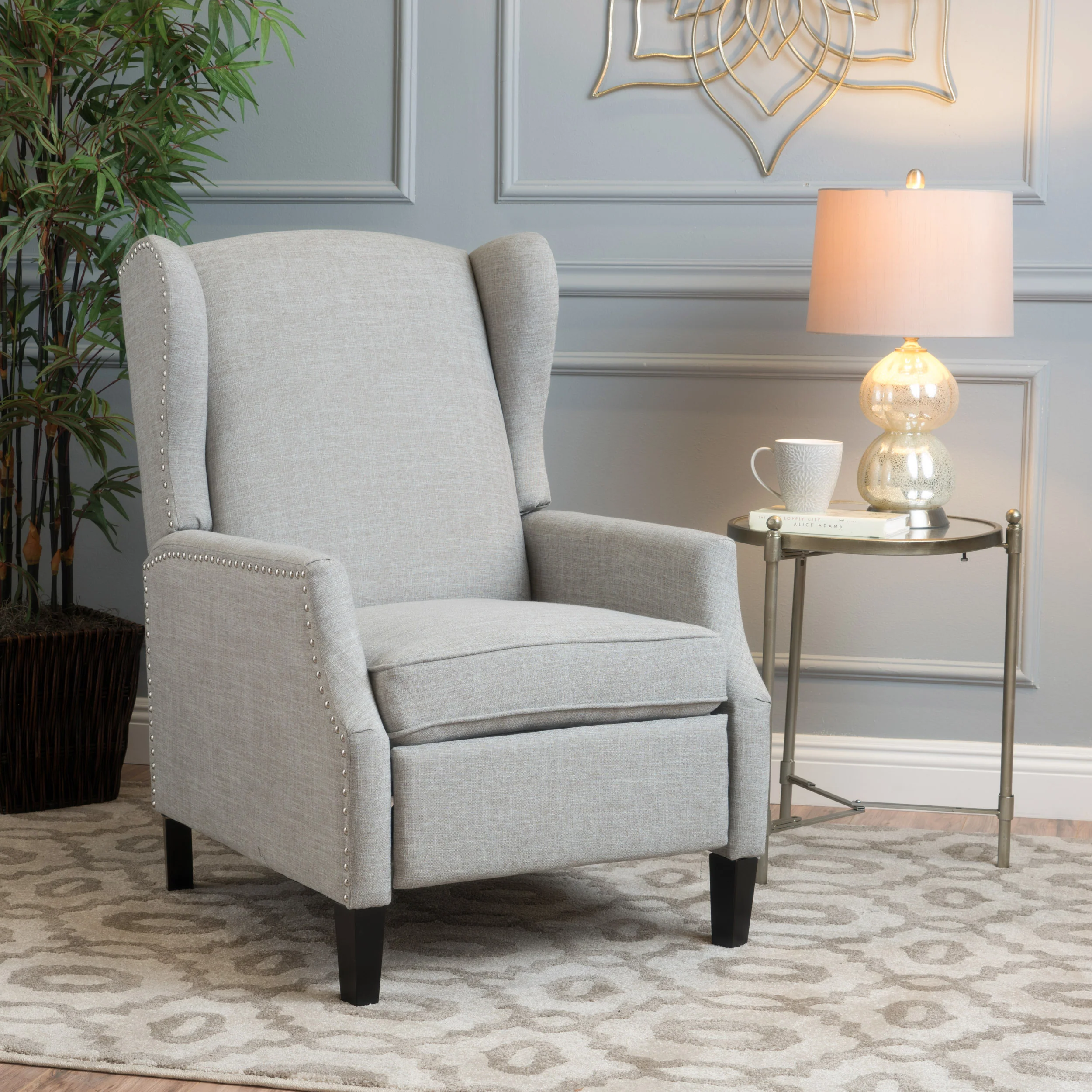 Weyland Wingback Fabric Recliner - furnishings