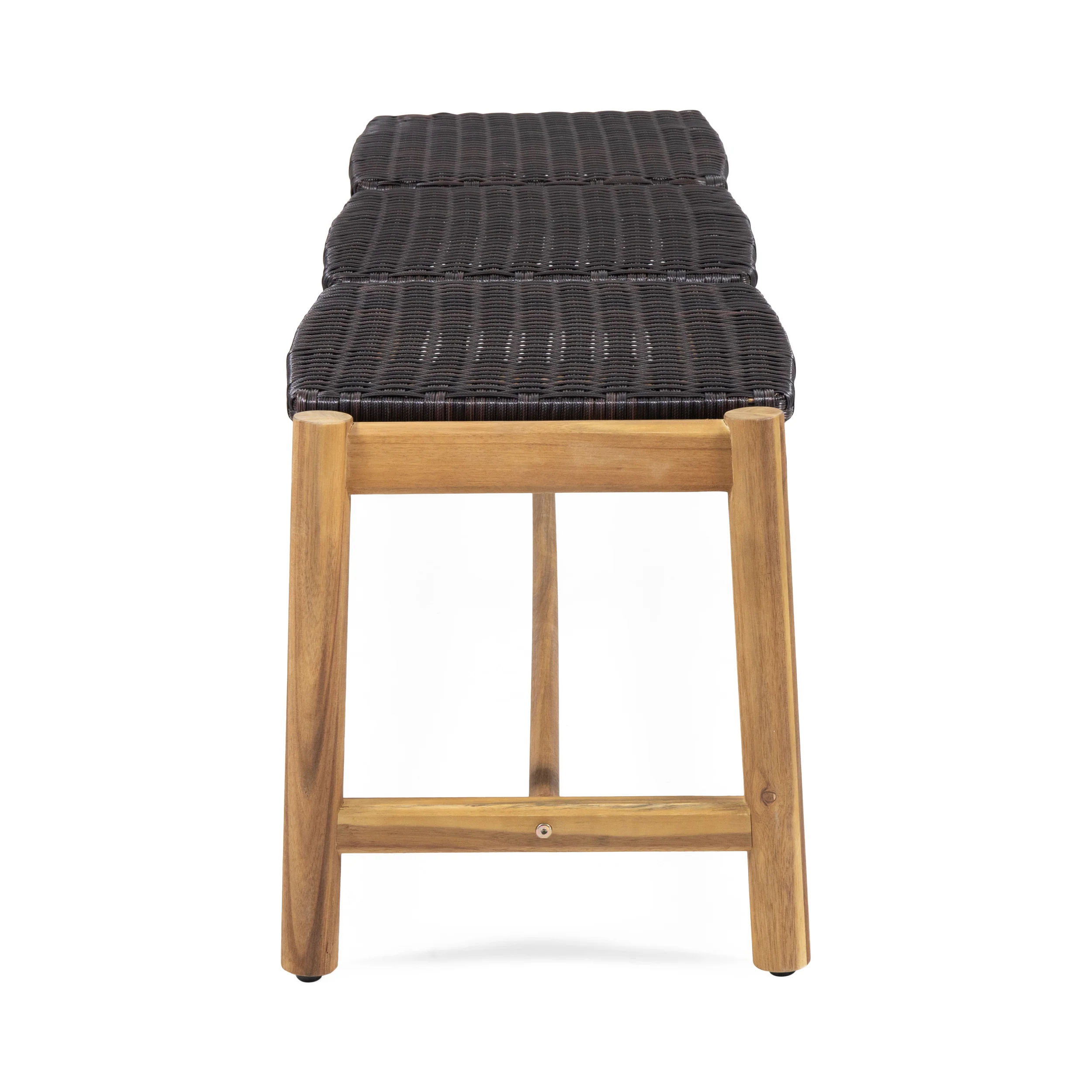 Erick Outdoor 3 Seater Wicker Bench - furnishings