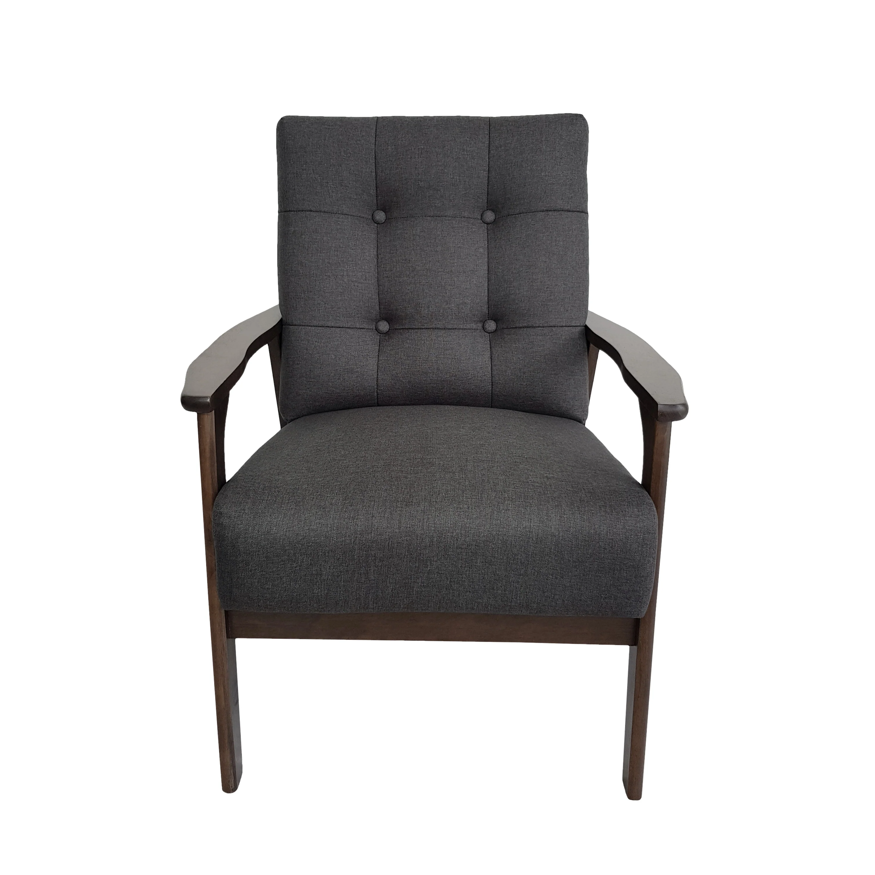 Maureen Mid Century Modern 3-Piece Fabric Chairs & Sofa Living Room Set - furnishings