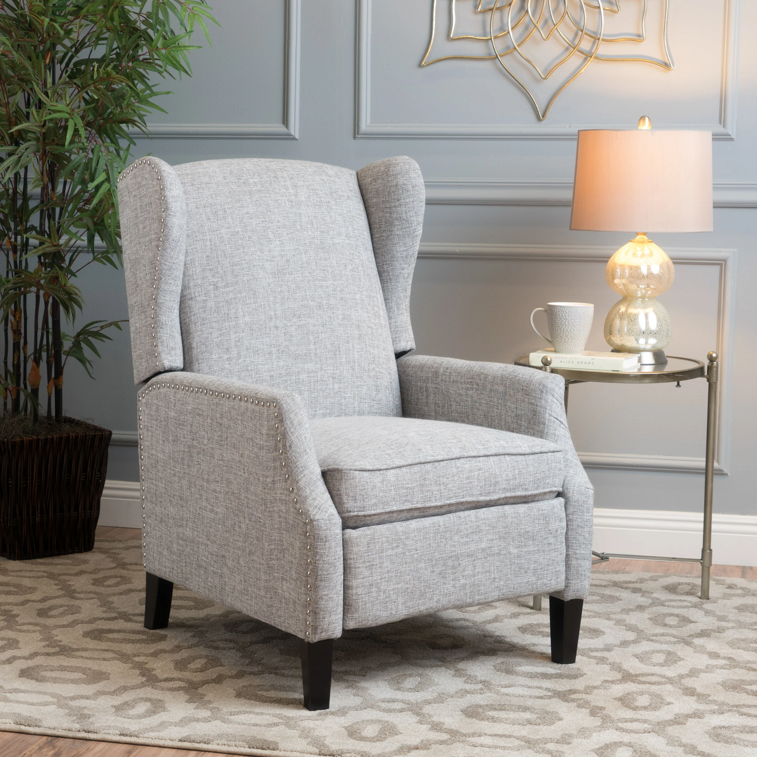 Weyland Wingback Fabric Recliner - furnishings