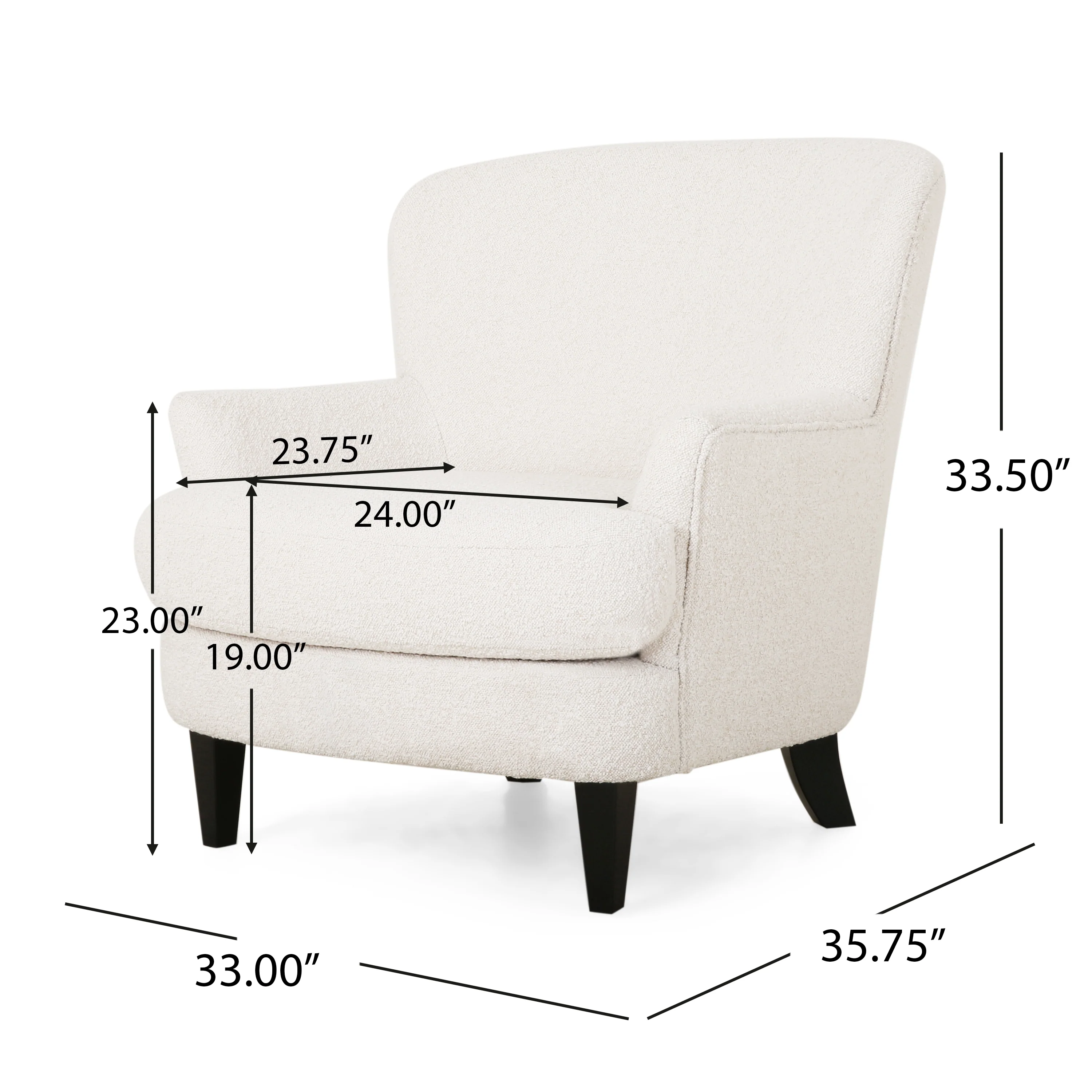 Gerald Boucle Upholstered Club Chair - furnishings