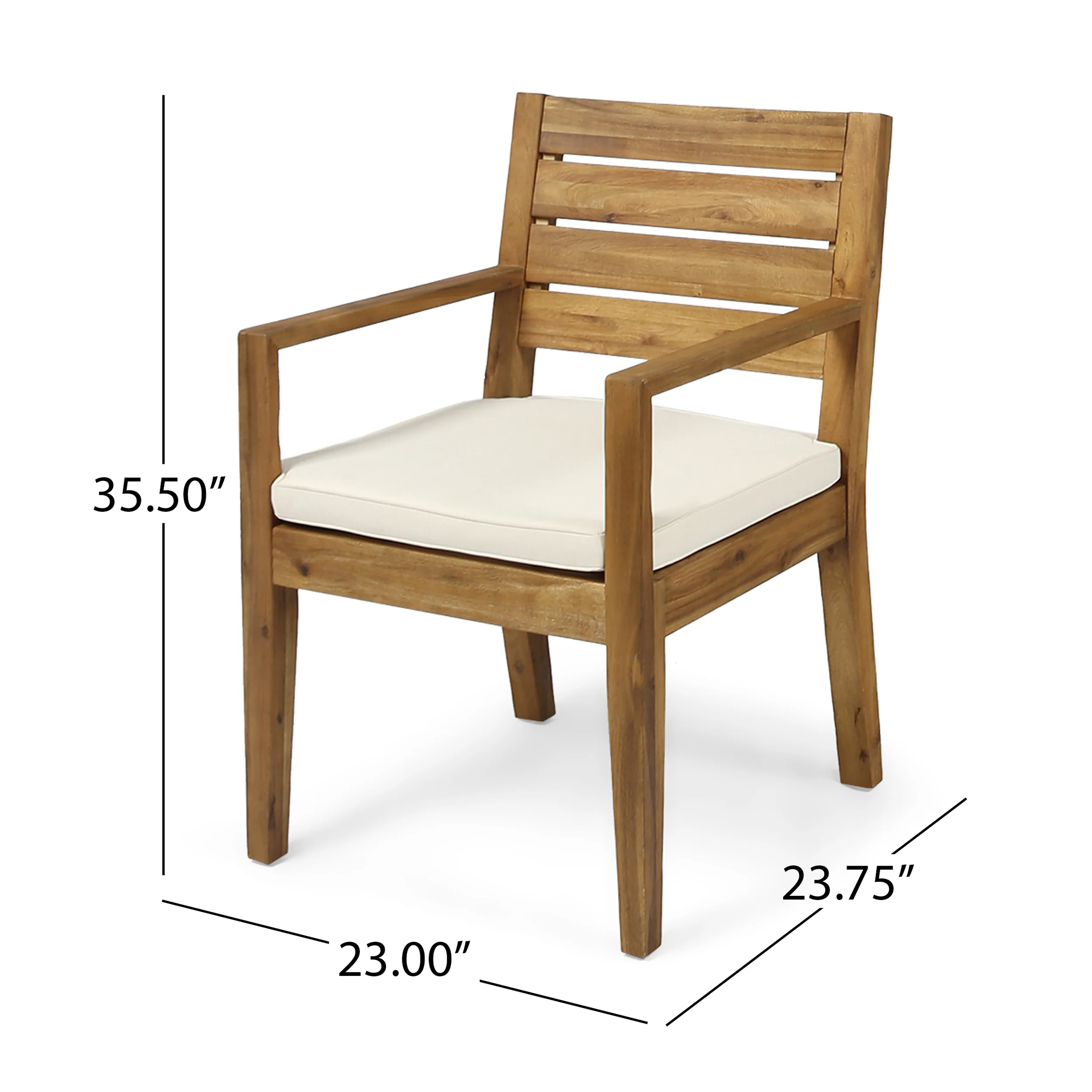 Kemp Outdoor 6-Seater Acacia Wood Dining Set - furnishings
