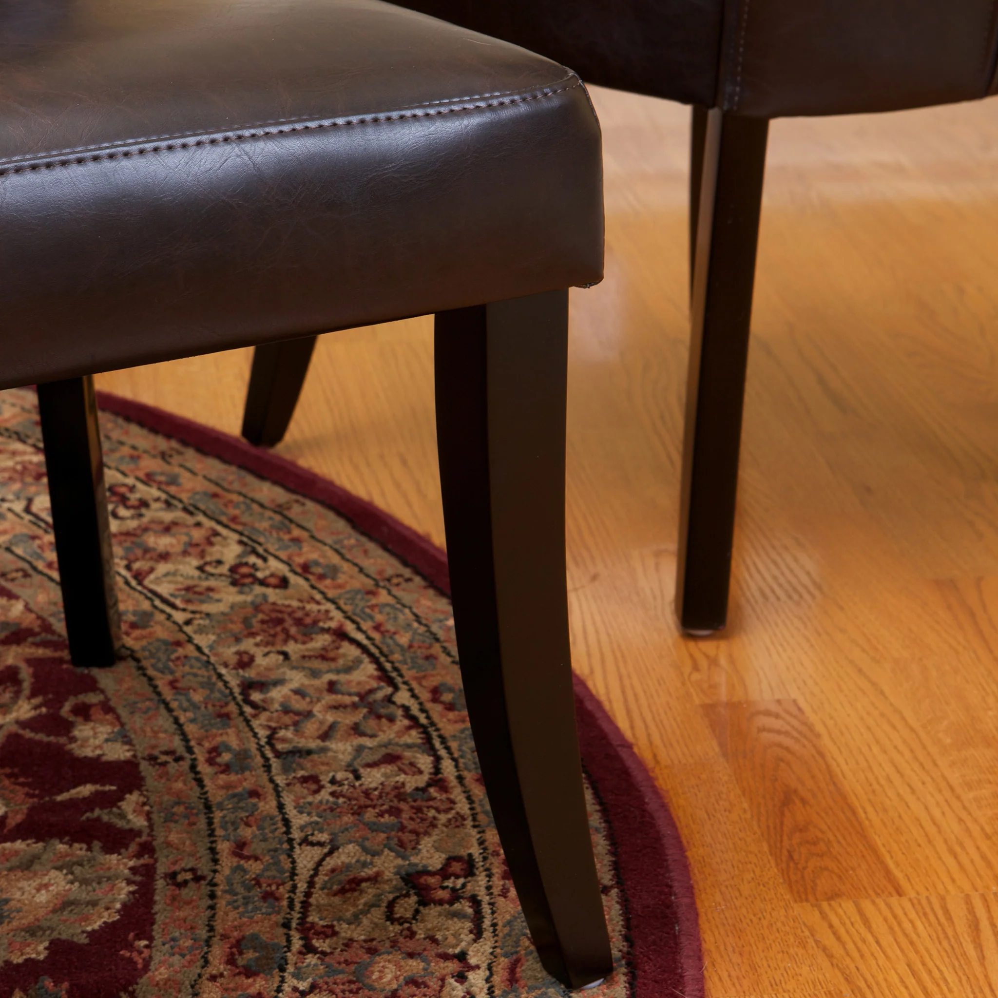 Monroe  Brown Leather Dining Chairs (Set of 2) - furnishings