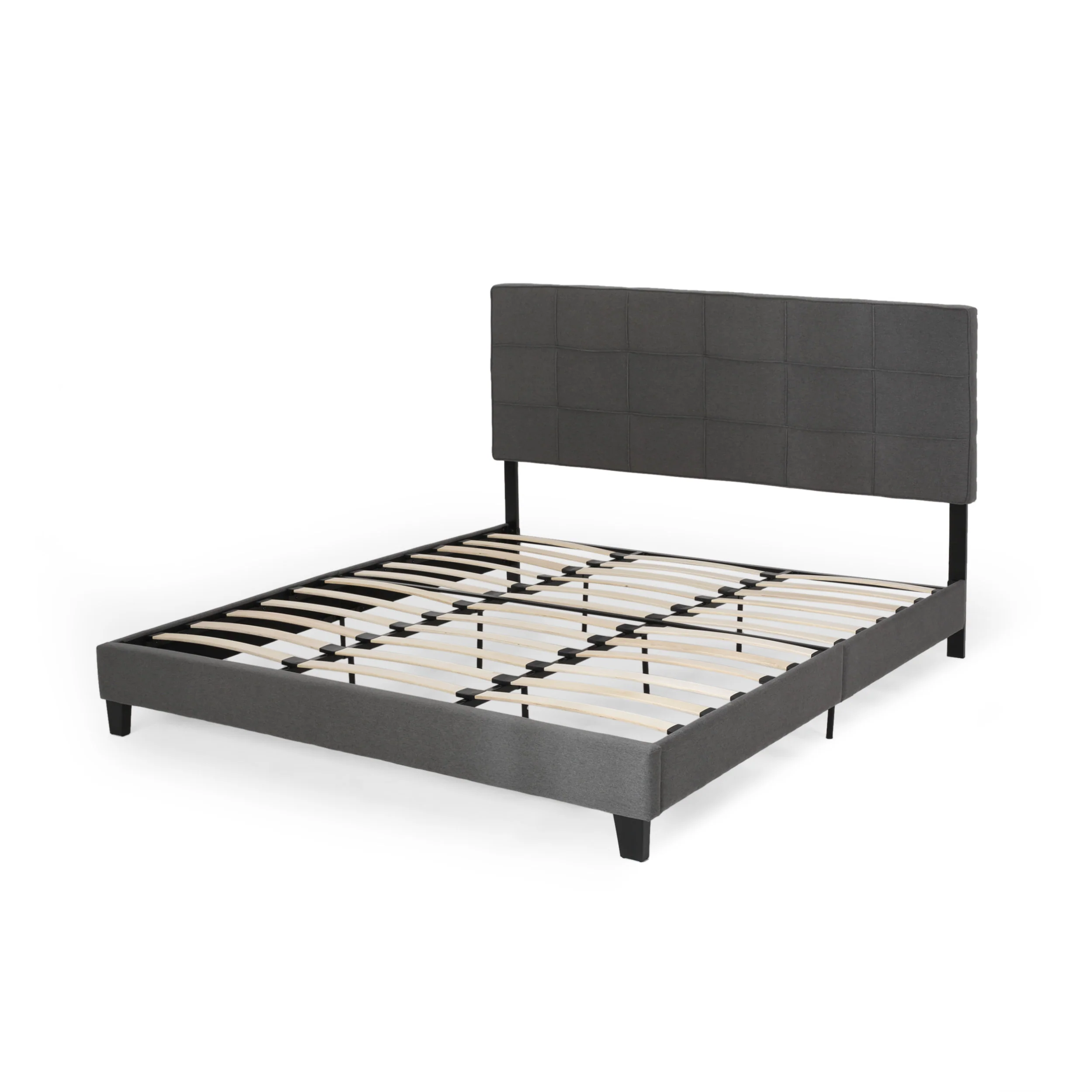 Salome Contemporary Upholstered King Bed Platform - furnishings