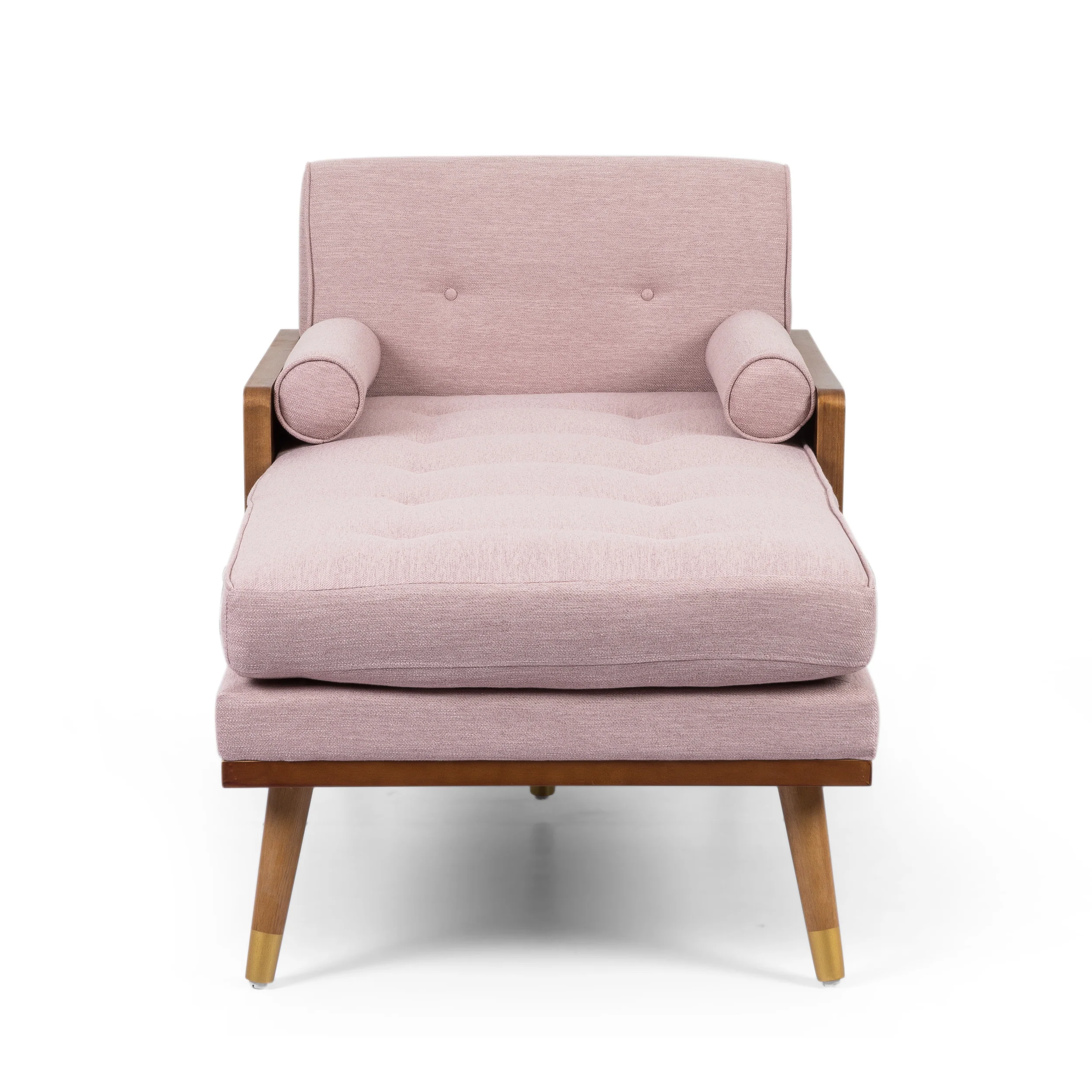Pareesa Mid-Century Modern Fabric Chaise Lounge - furnishings