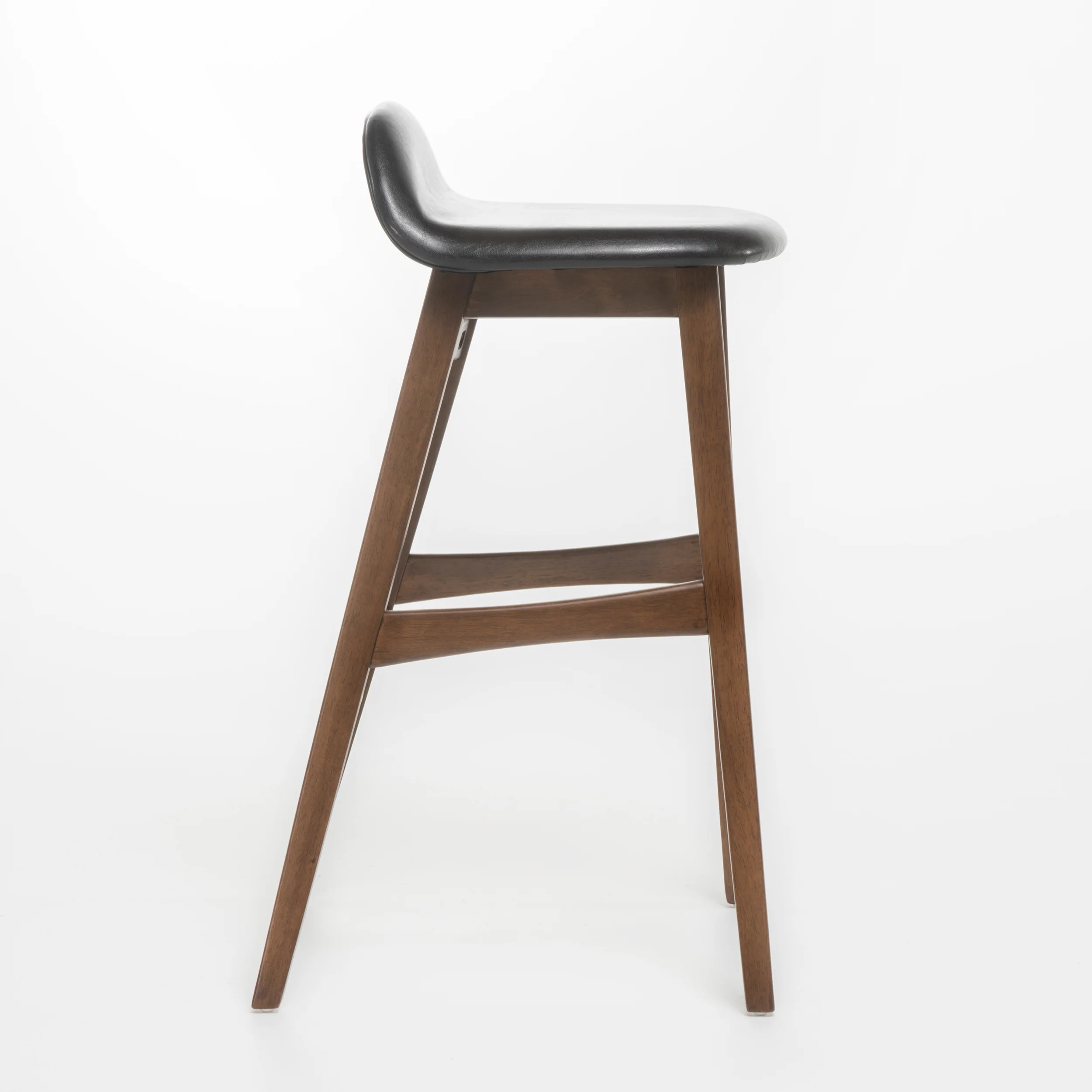 Margaret Dark Brown Leather/ Walnut Finish 30-Inch Bar Stool (Set of 2) - furnishings