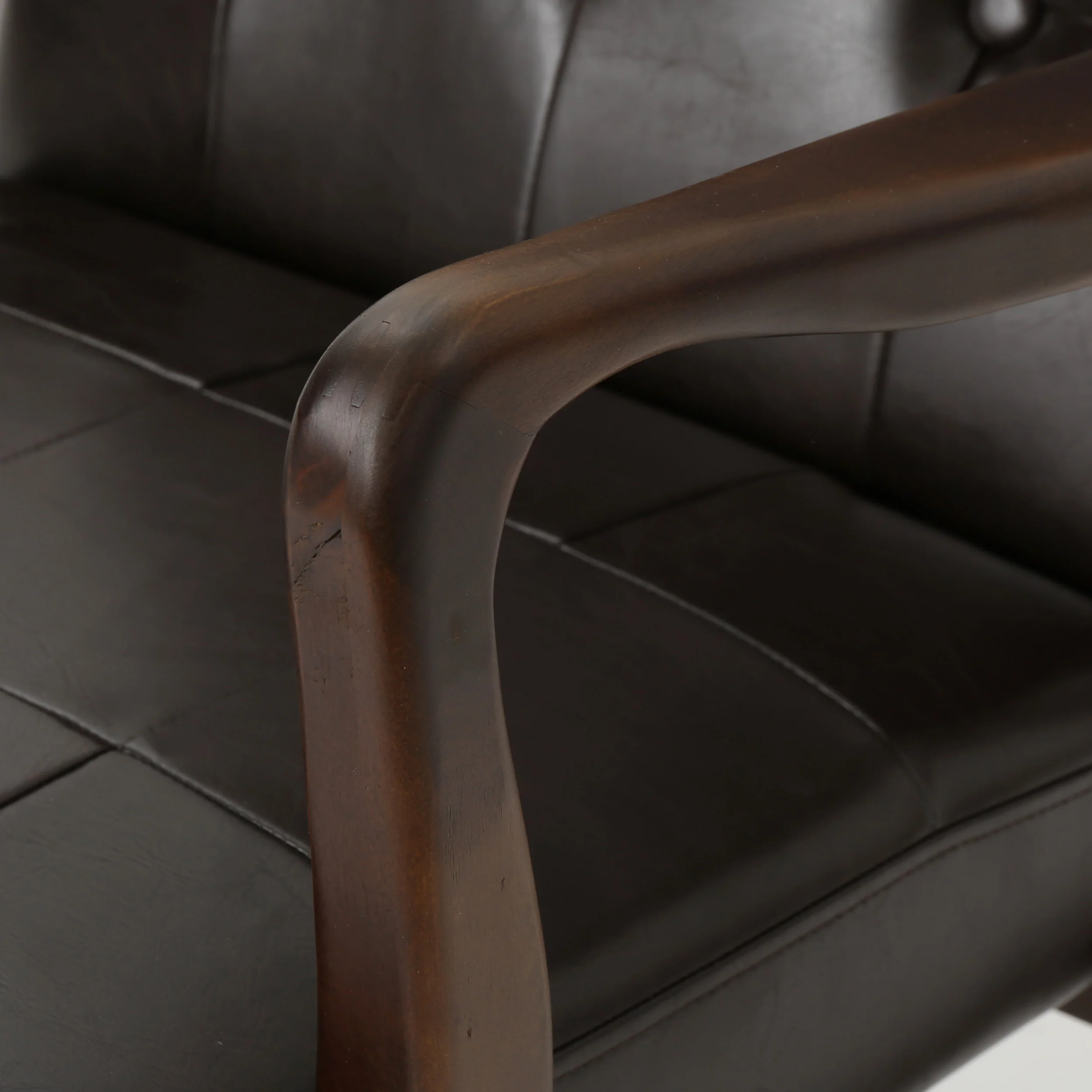 Callisto Mid Century Modern Leather Club Chair - furnishings