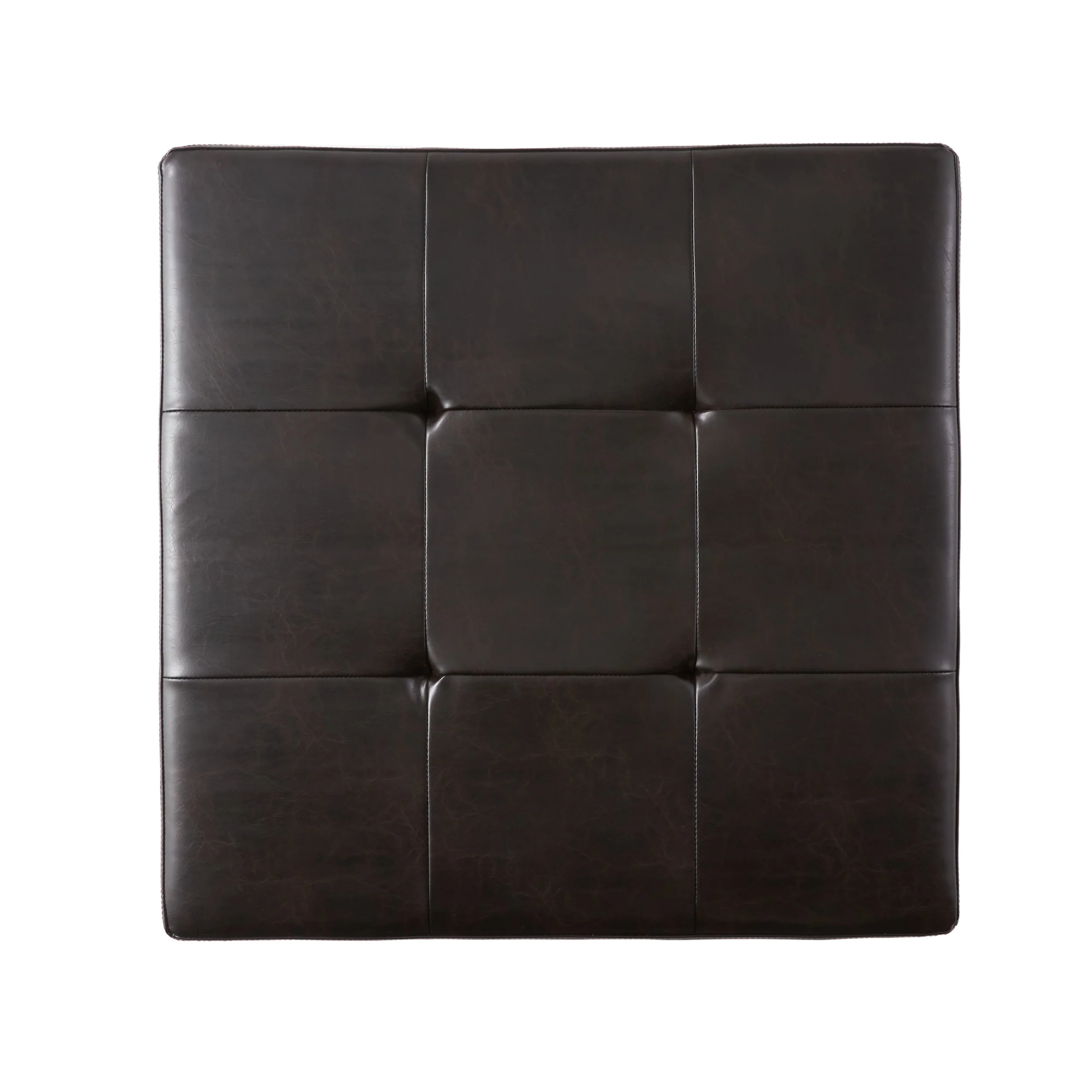 Templeton Brown Leather Storage Ottoman - furnishings
