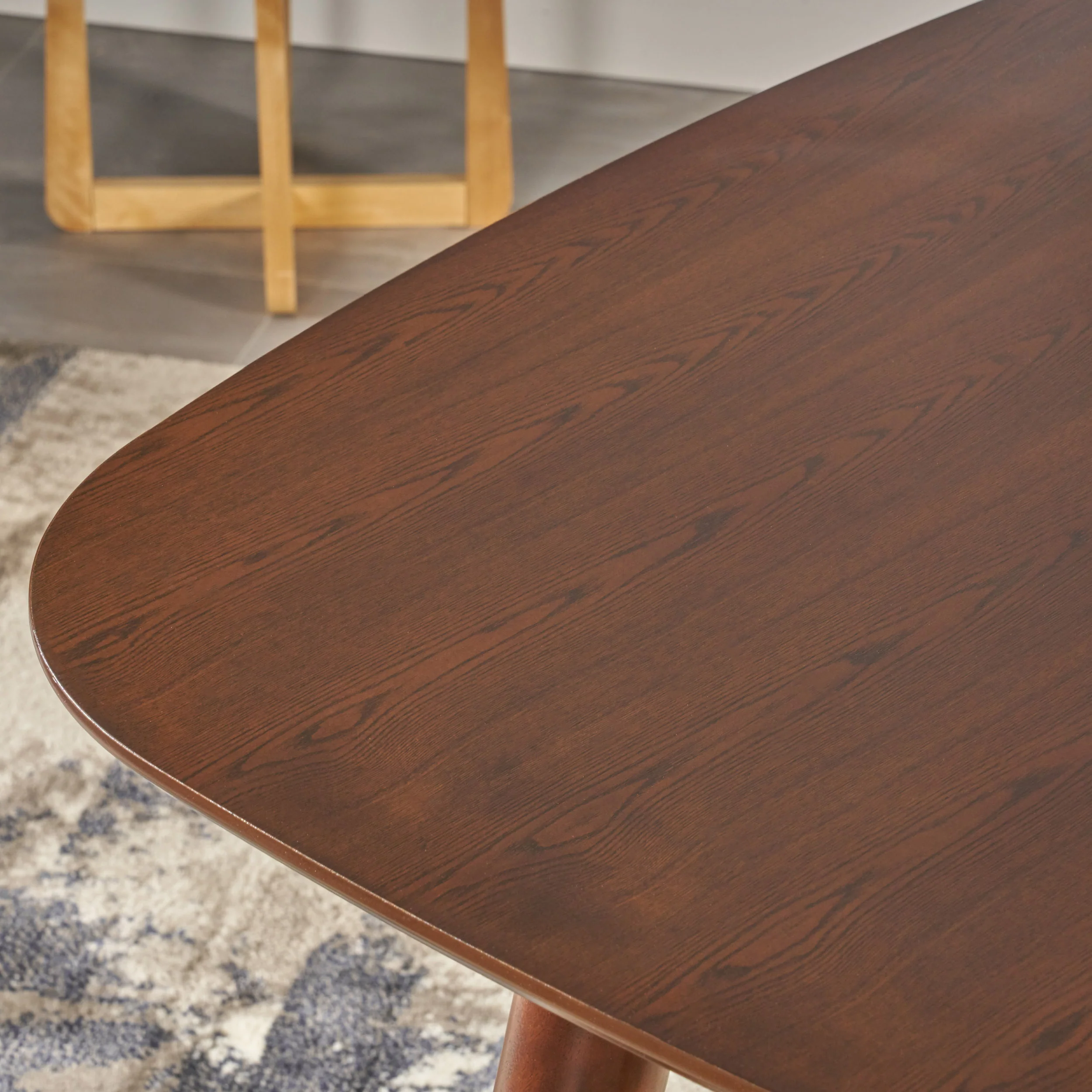 Bass Mid Century Modern Square Faux Wood Dining Table - furnishings
