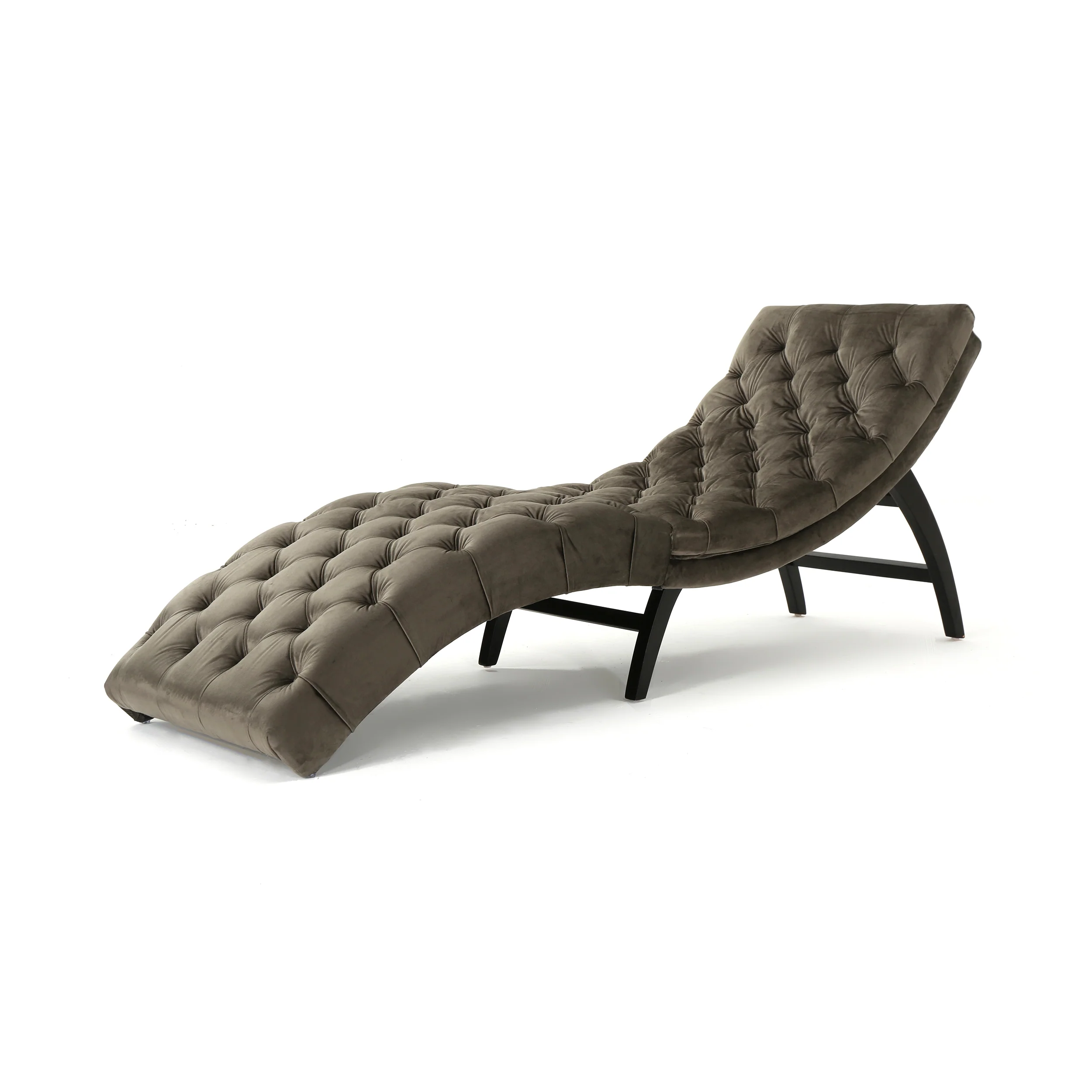 Garamond Tufted Velvet Chaise Lounge - furnishings