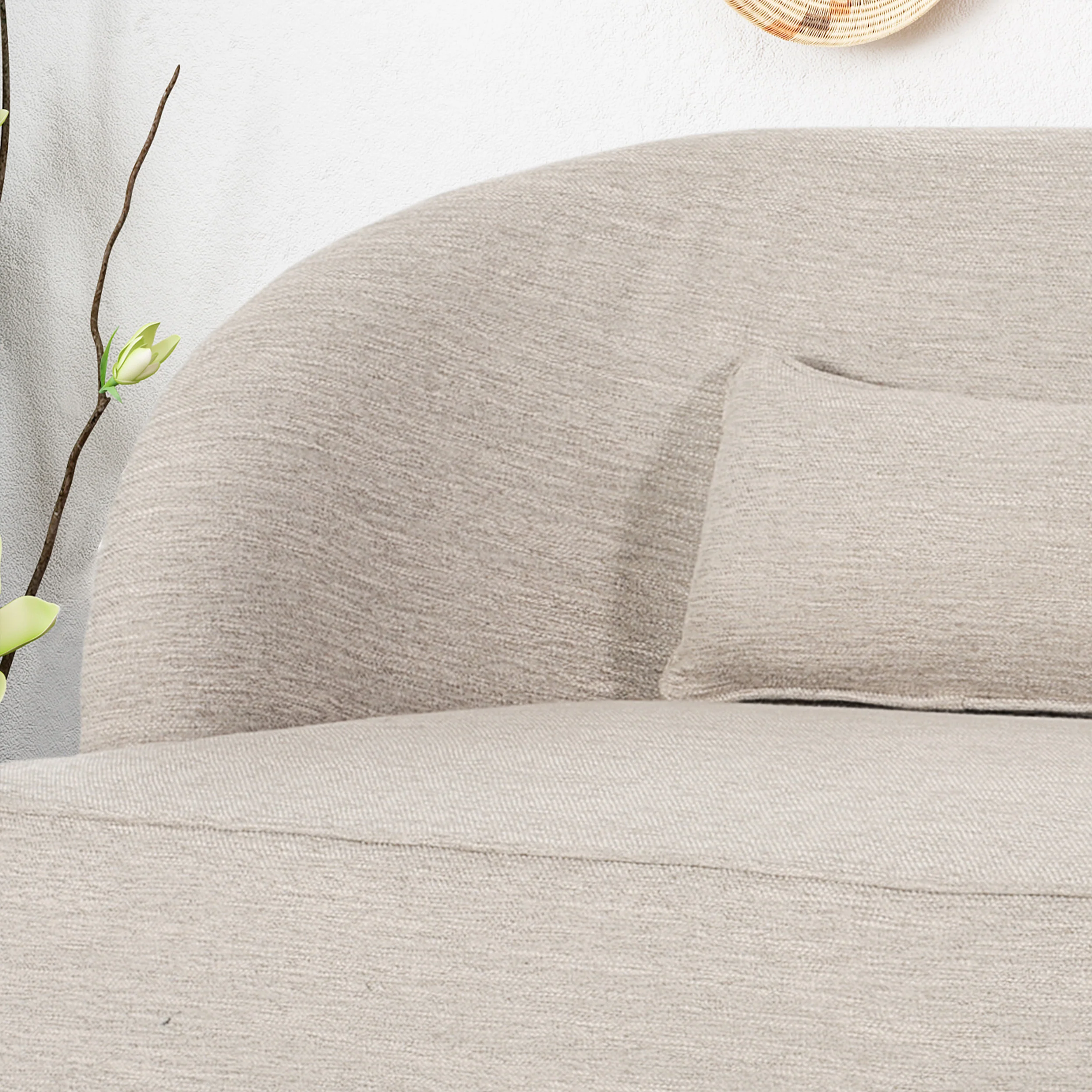 Jordan Modern Fabric Settee with Hairpin Legs - furnishings