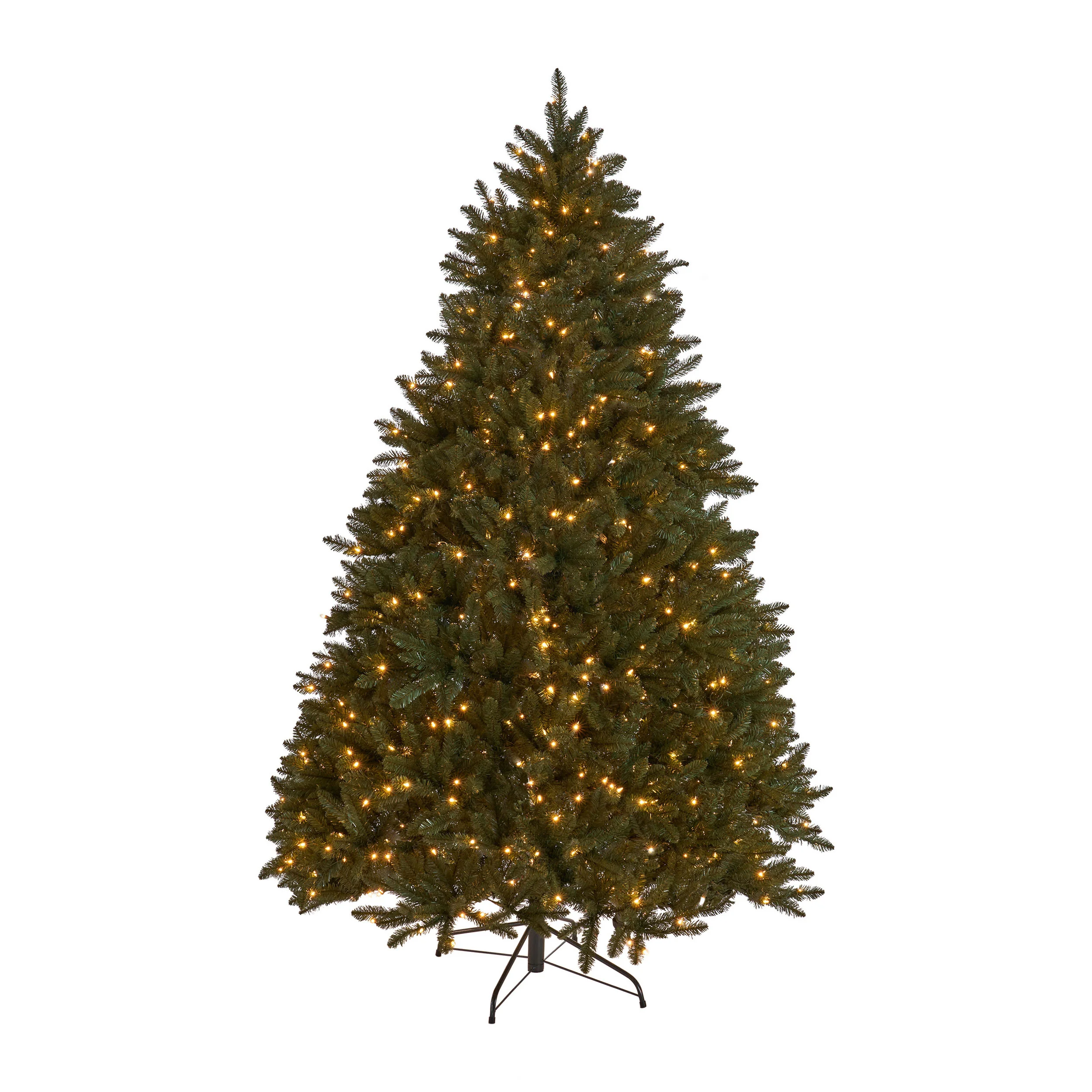 7.5-foot Norway Spruce Hinged Artificial Christmas Tree - furnishings