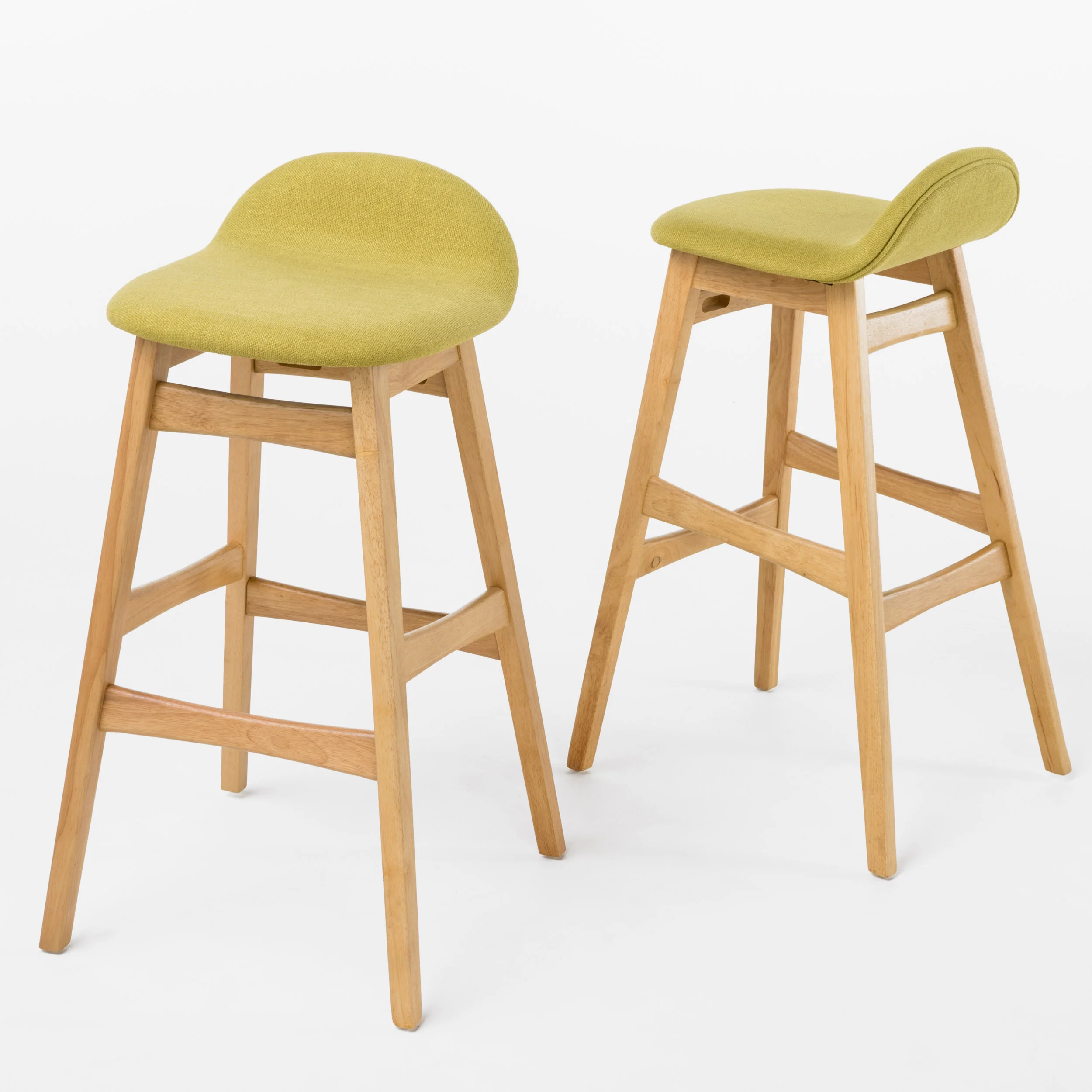 Margaret Green Tea Fabric/ Oak Finish 30-Inch Bar Stool (Set of 2) - furnishings