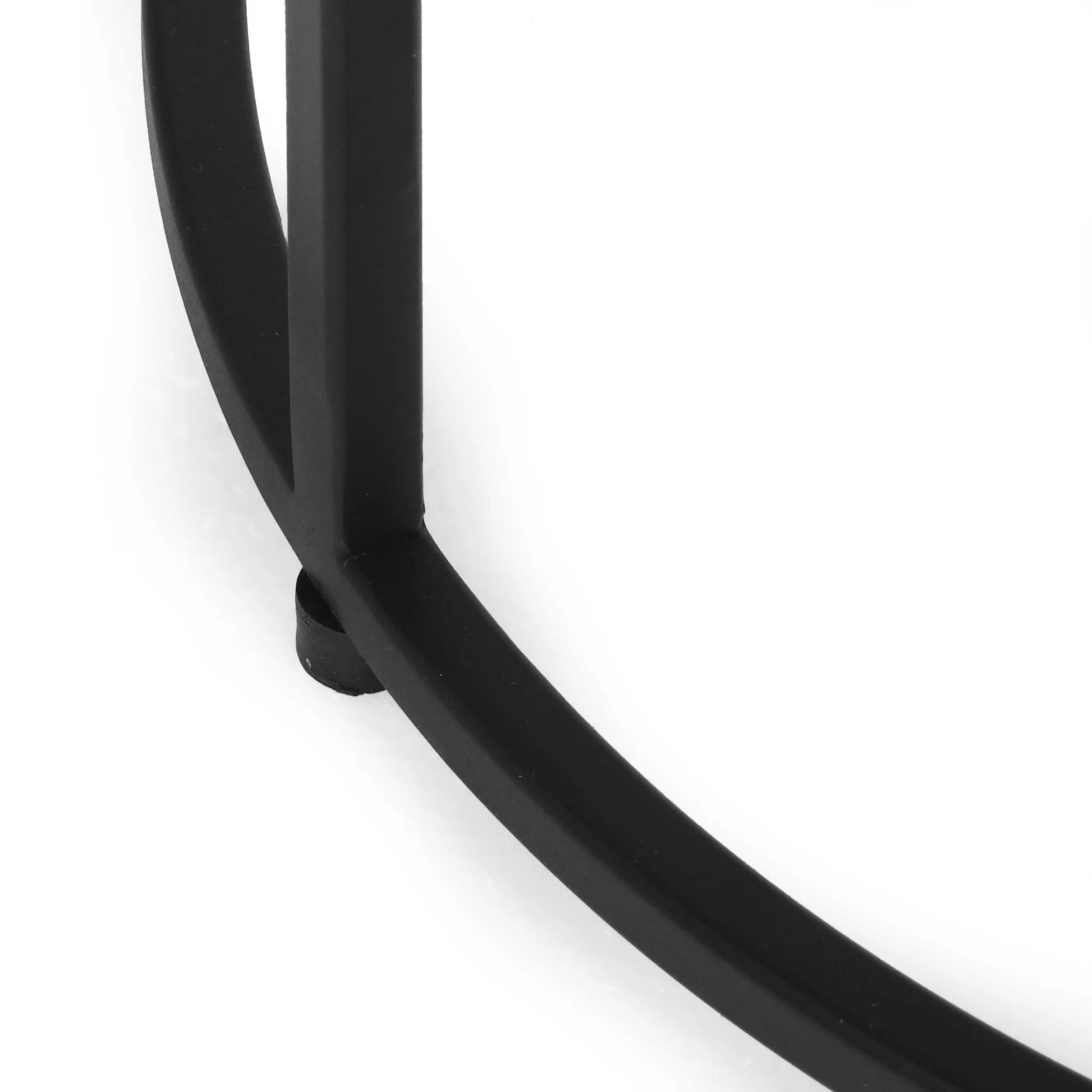 Kolczak Modern Handcrafted Aluminum Round Side Table, Silver and Black - furnishings