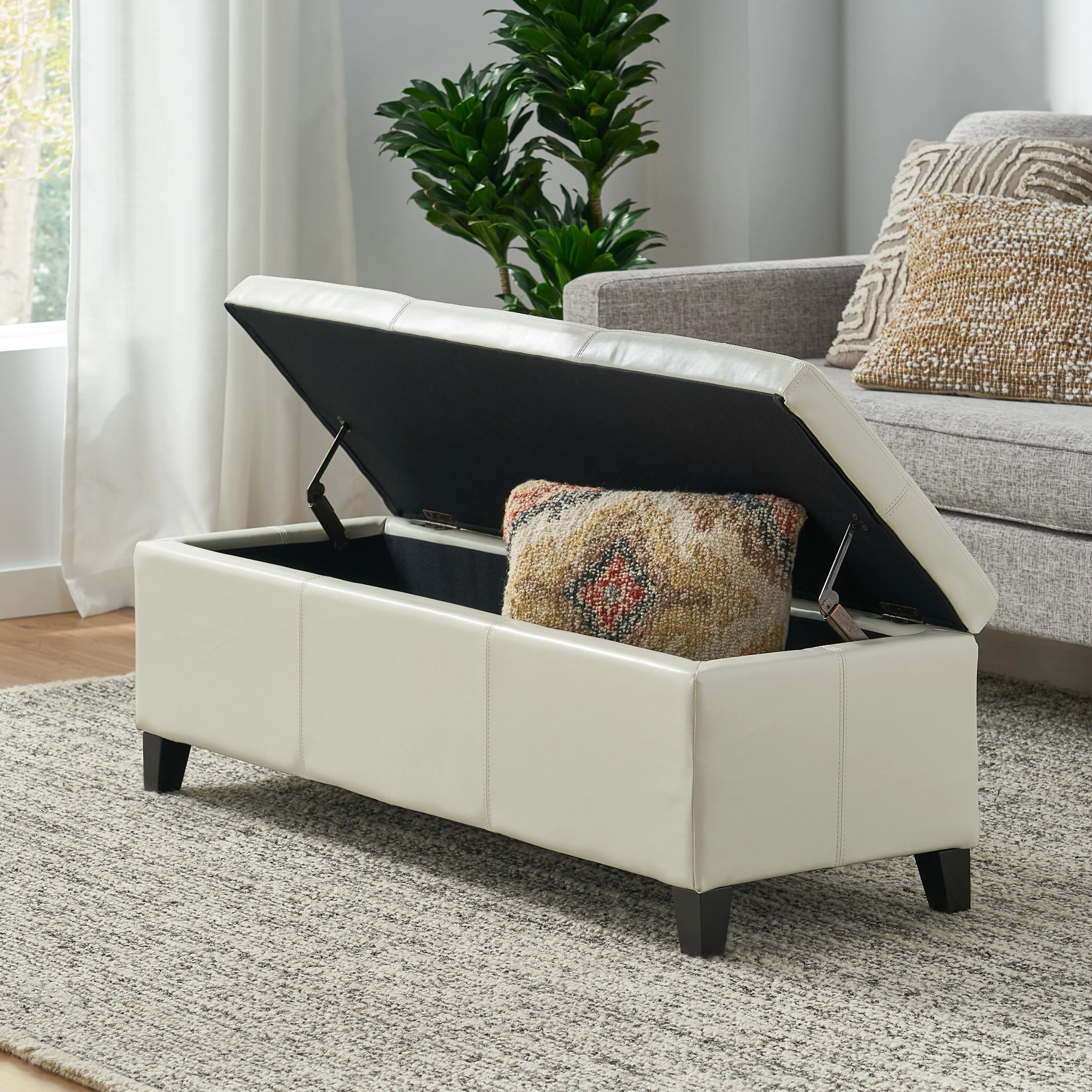 Rupert Upholstered Storage Ottoman Bench - furnishings