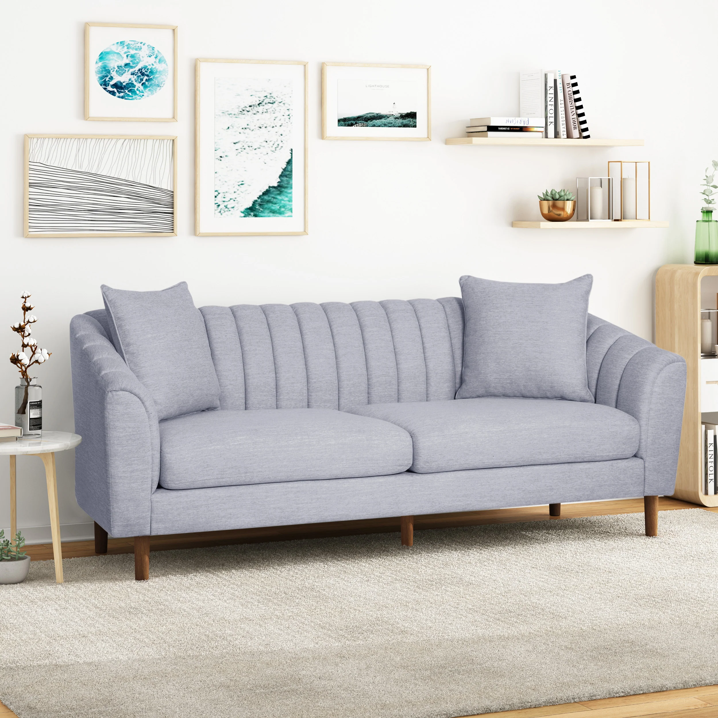Jeannie Contemporary Fabric 3 Seater Sofa - furnishings