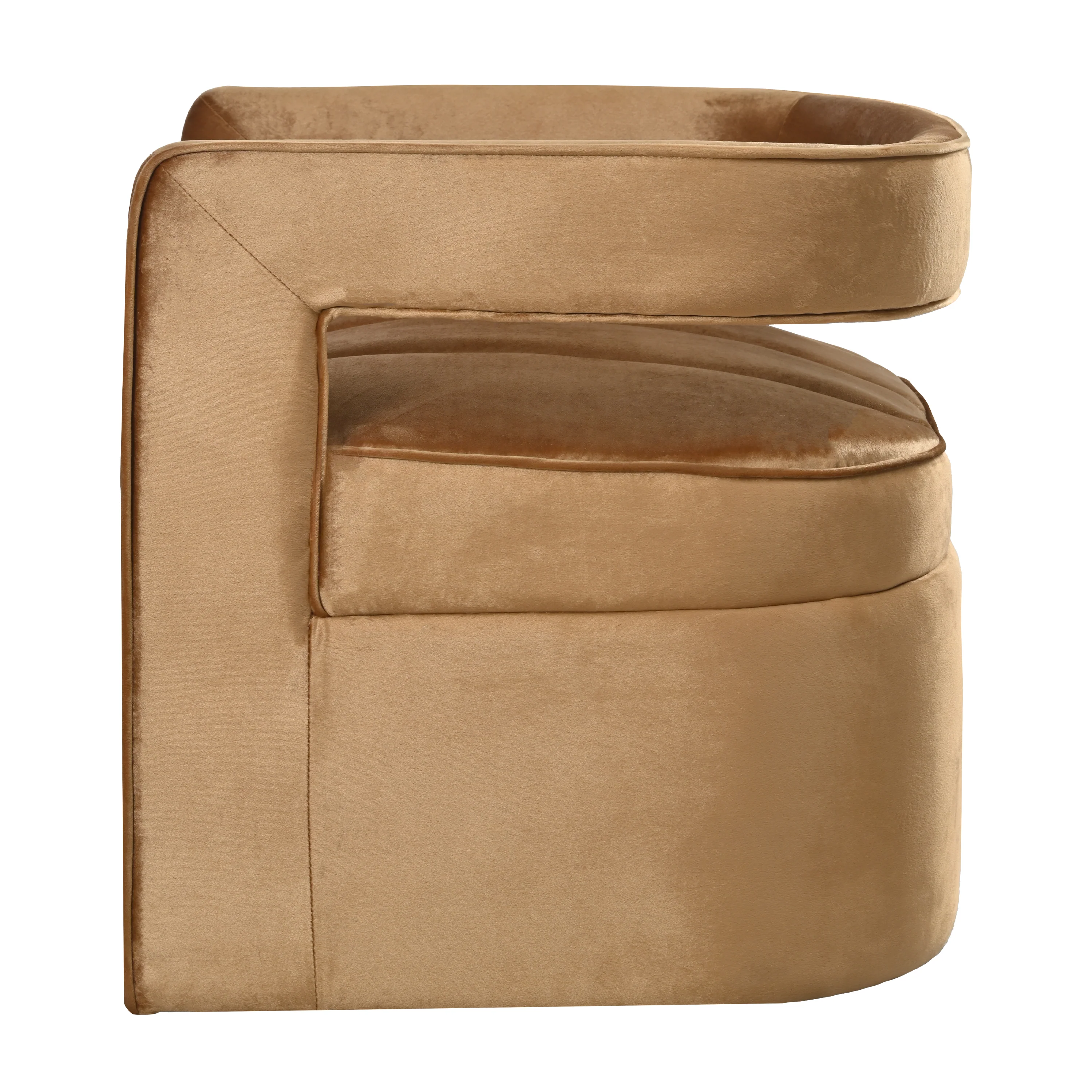 Brazal Modern Velvet Accent Club Chair - furnishings