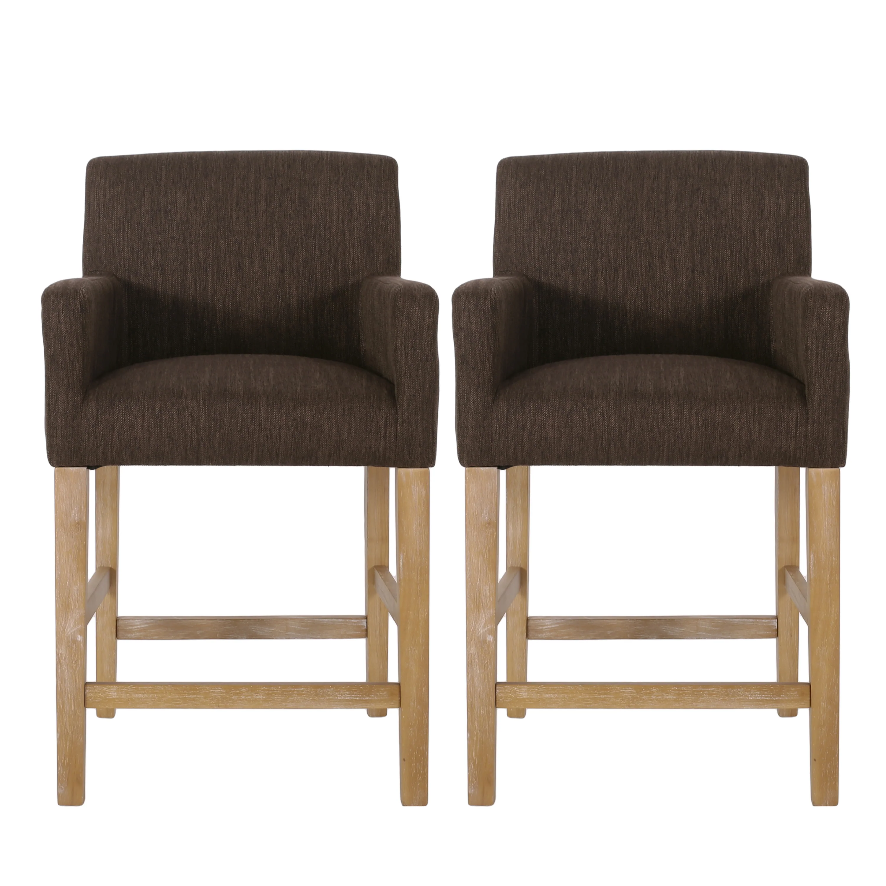 Chaparral Contemporary Fabric Upholstered Wood 26 inch Counter Stools (Set of 2) - furnishings