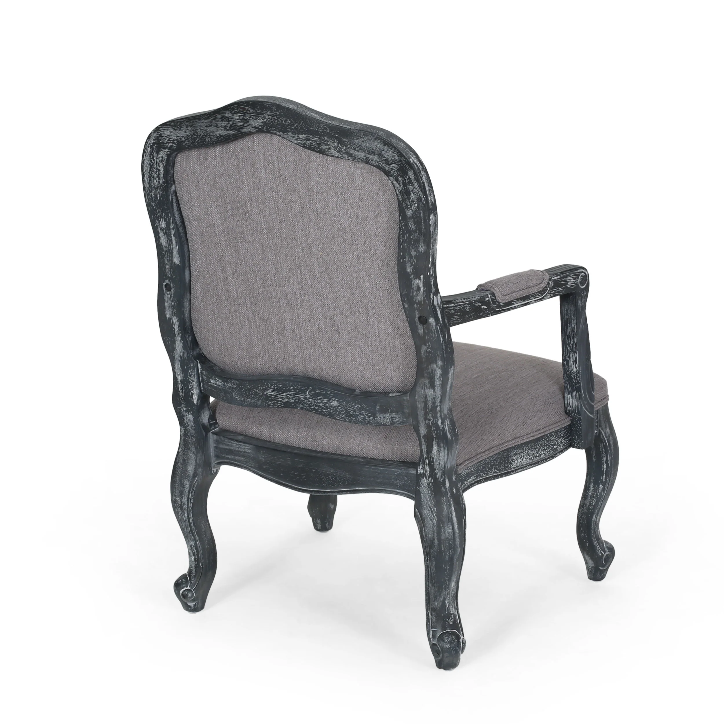 Stene French Country Wood Upholstered Dining Armchair - furnishings