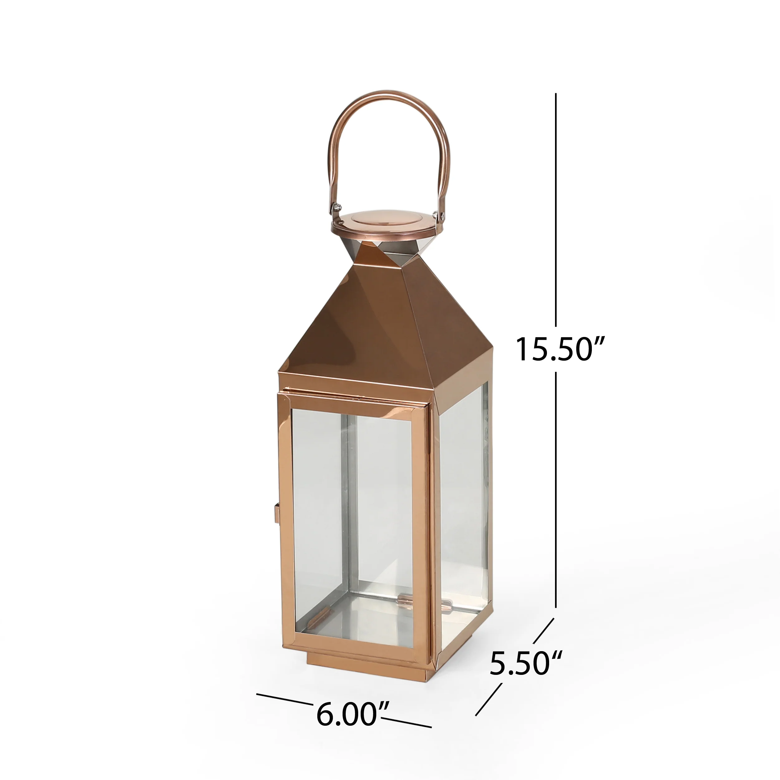 Asael Modern Stainless Steel Lantern Set - furnishings