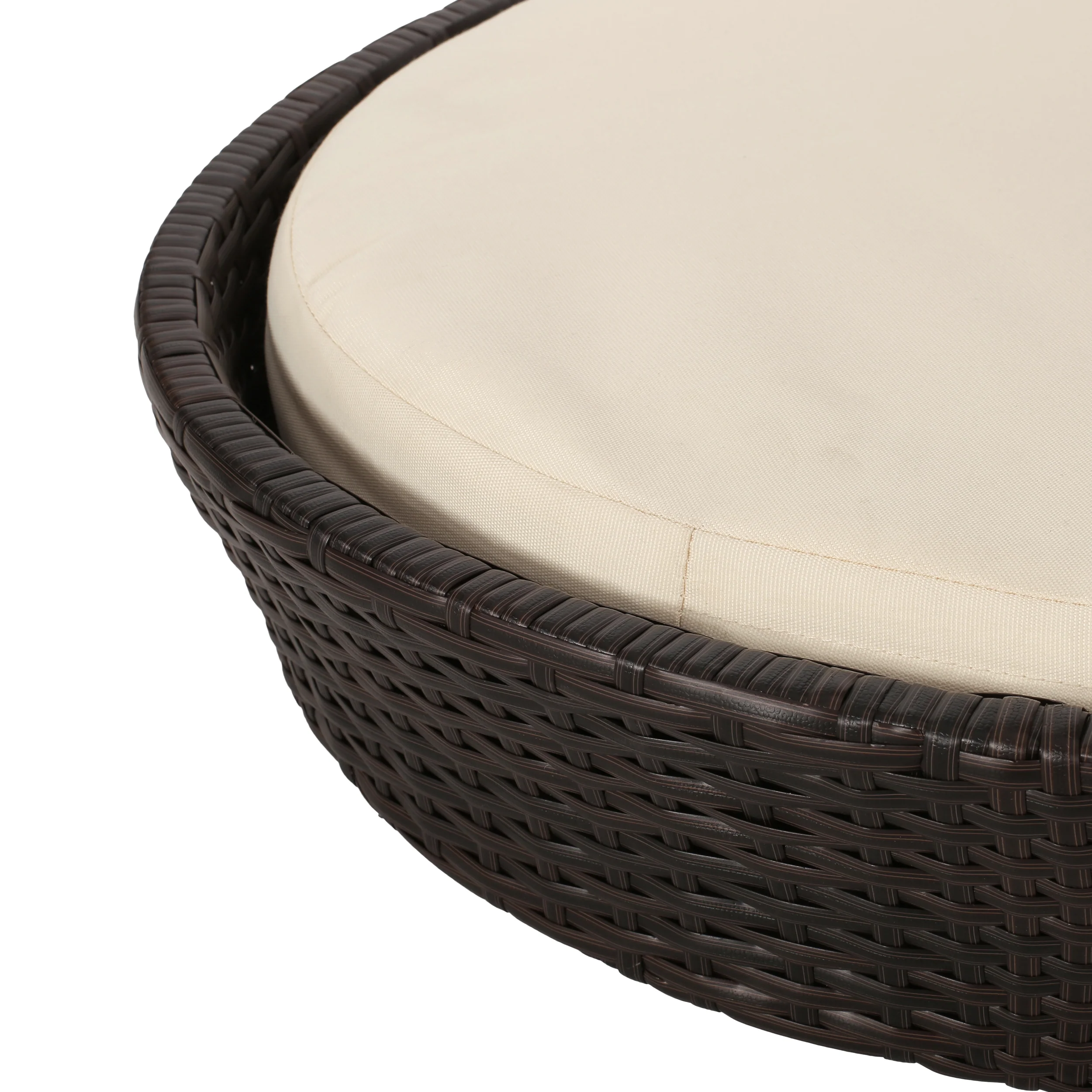 Esom Outdoor Wicker Dog Bed with Water-Resistant Cushion - furnishings