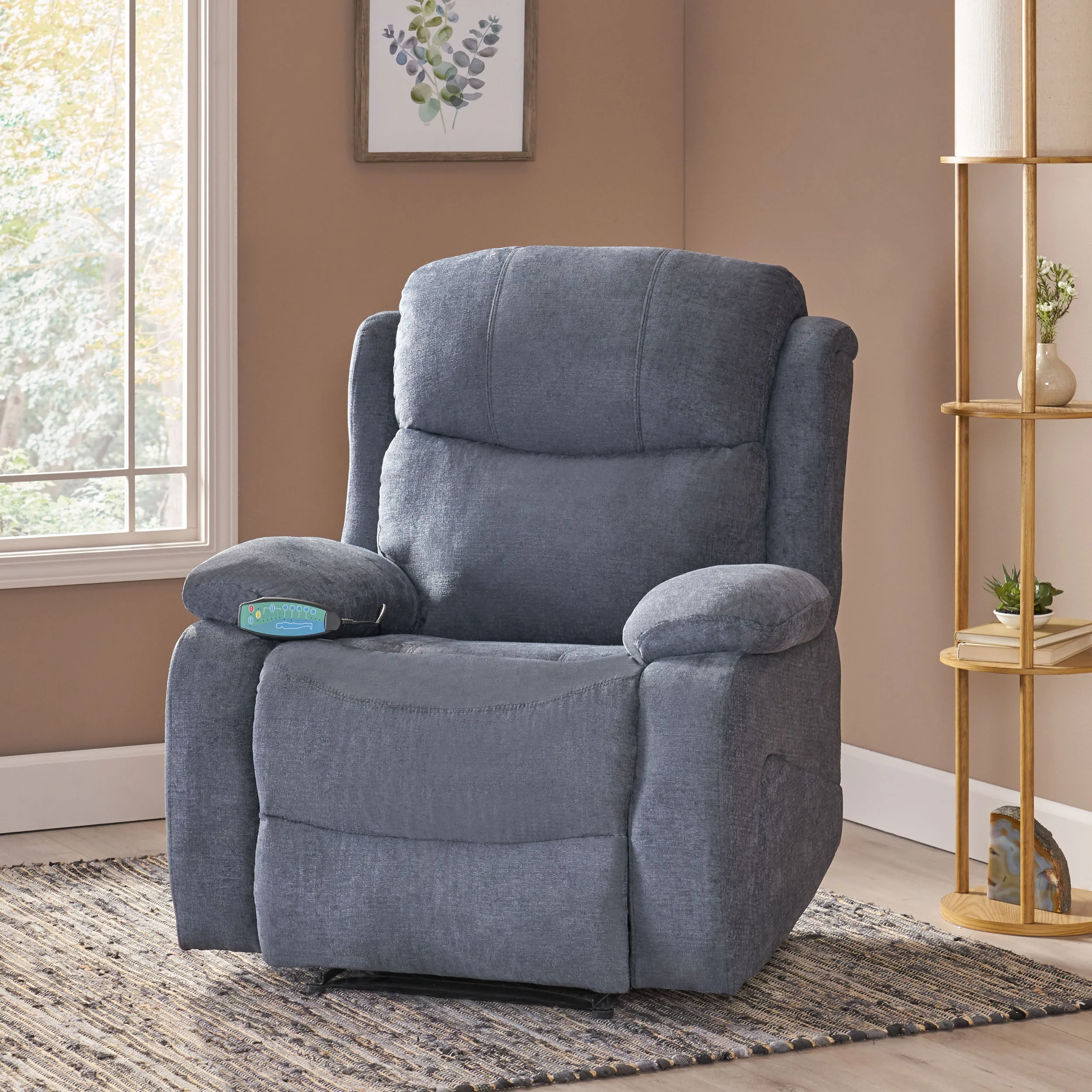 Cuthbert Contemporary Pillow Tufted Massage Recliner - furnishings