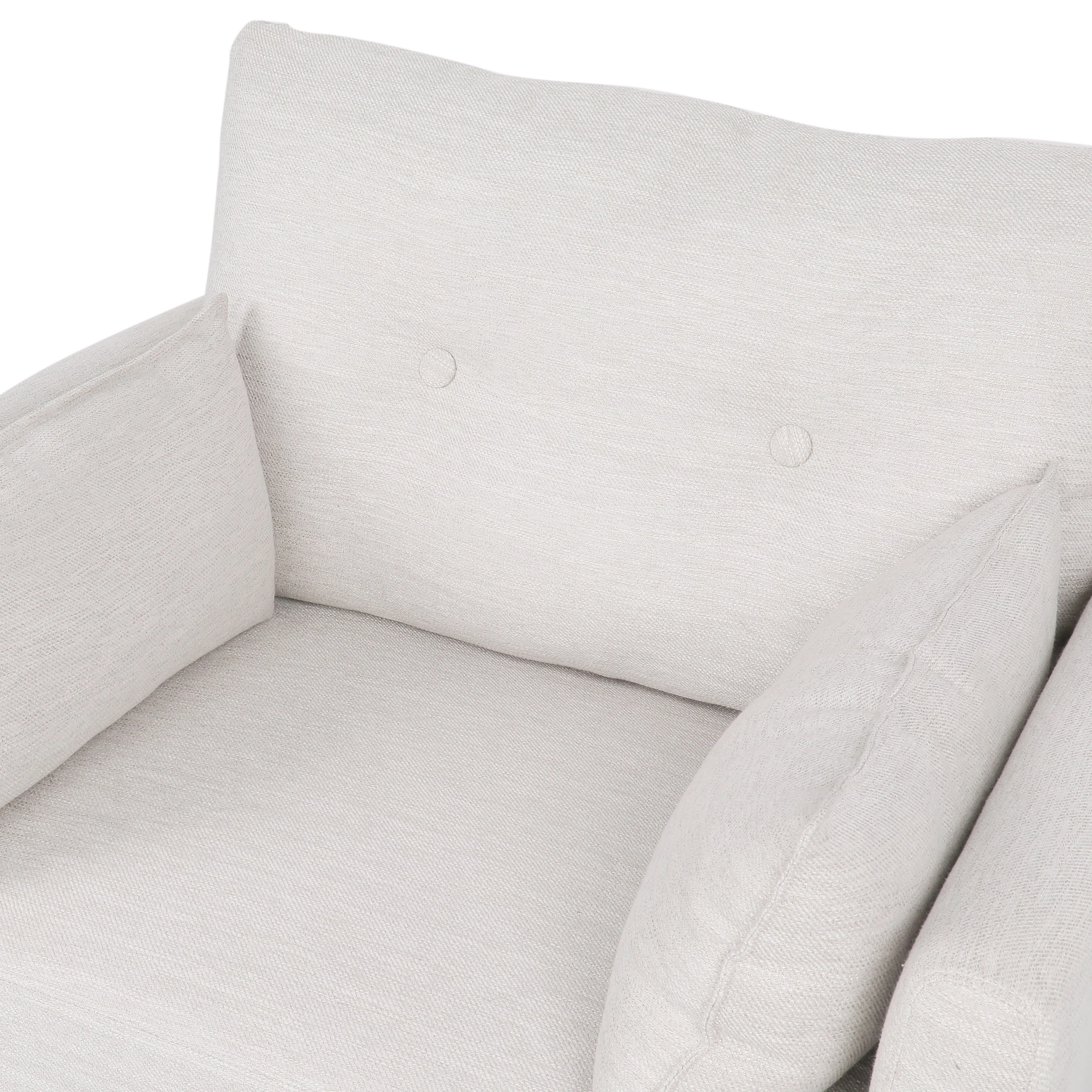 Ashuelot Mid Century Modern Fabric Tufted Club Chair with Accent Pillows - furnishings